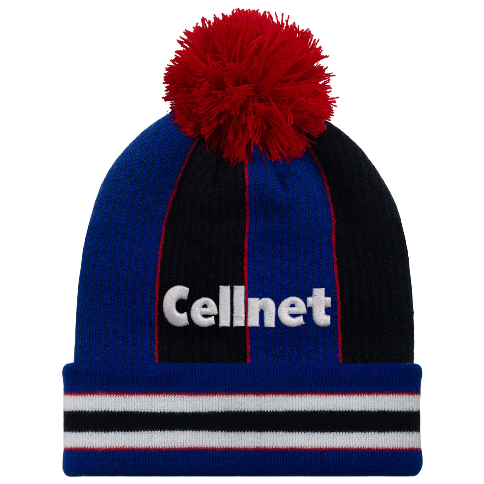 Middlesbrough retro knitted bobble hat in blue 1995 colours