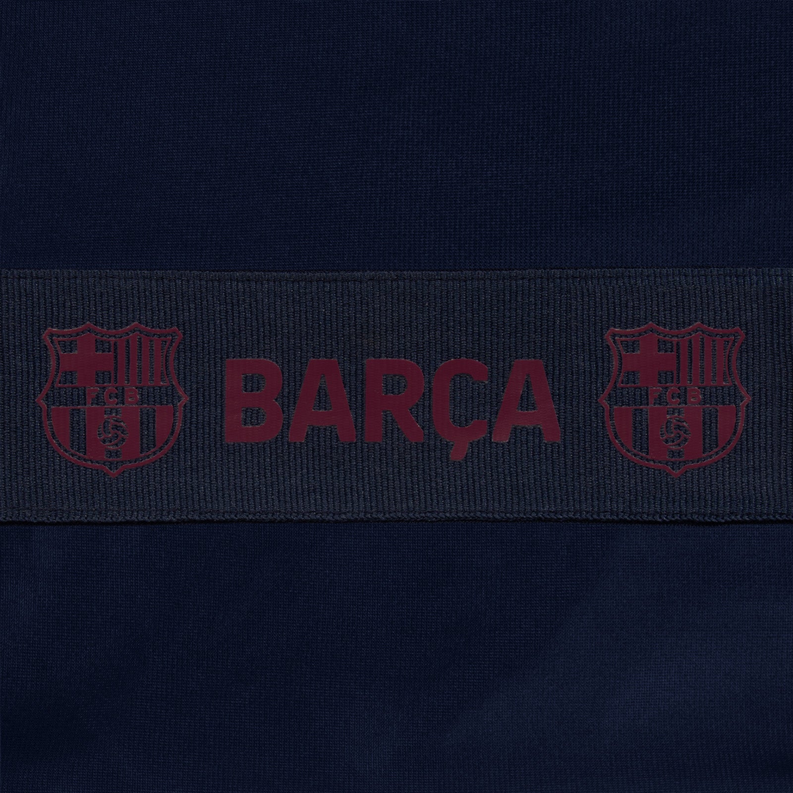 FC Barcelona adults taped tracksuit in navy blue with club crest and text to both top & pants