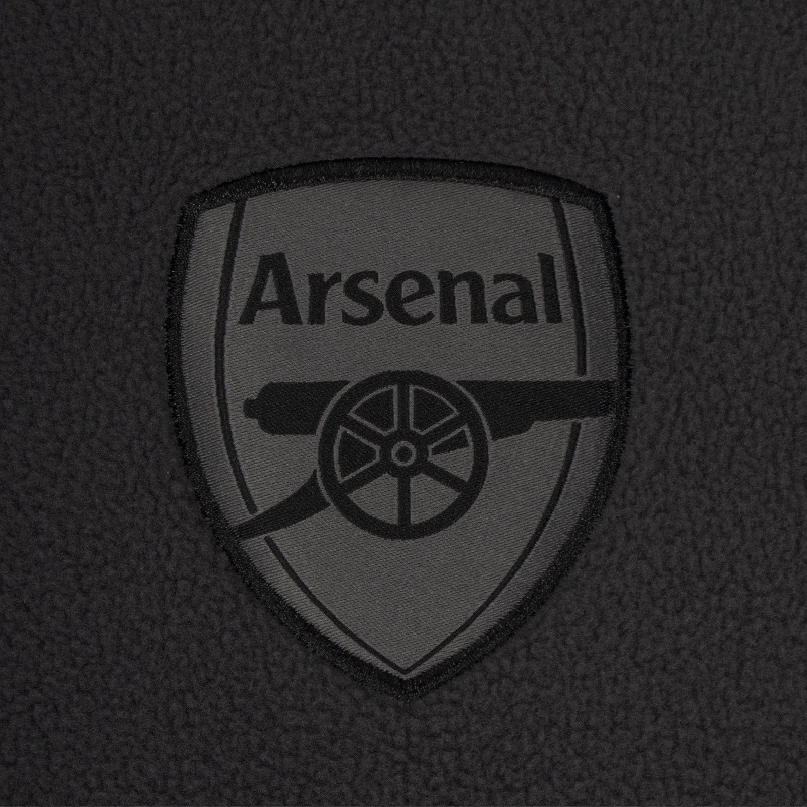 Arsenal adults microfleece jacket in grey with a woven club crest to chest.