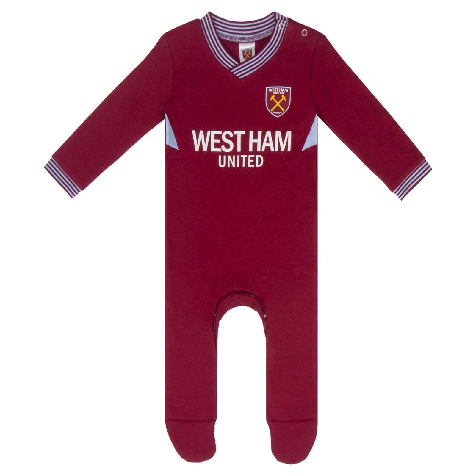 West Ham United FC baby sleepsuit in claret