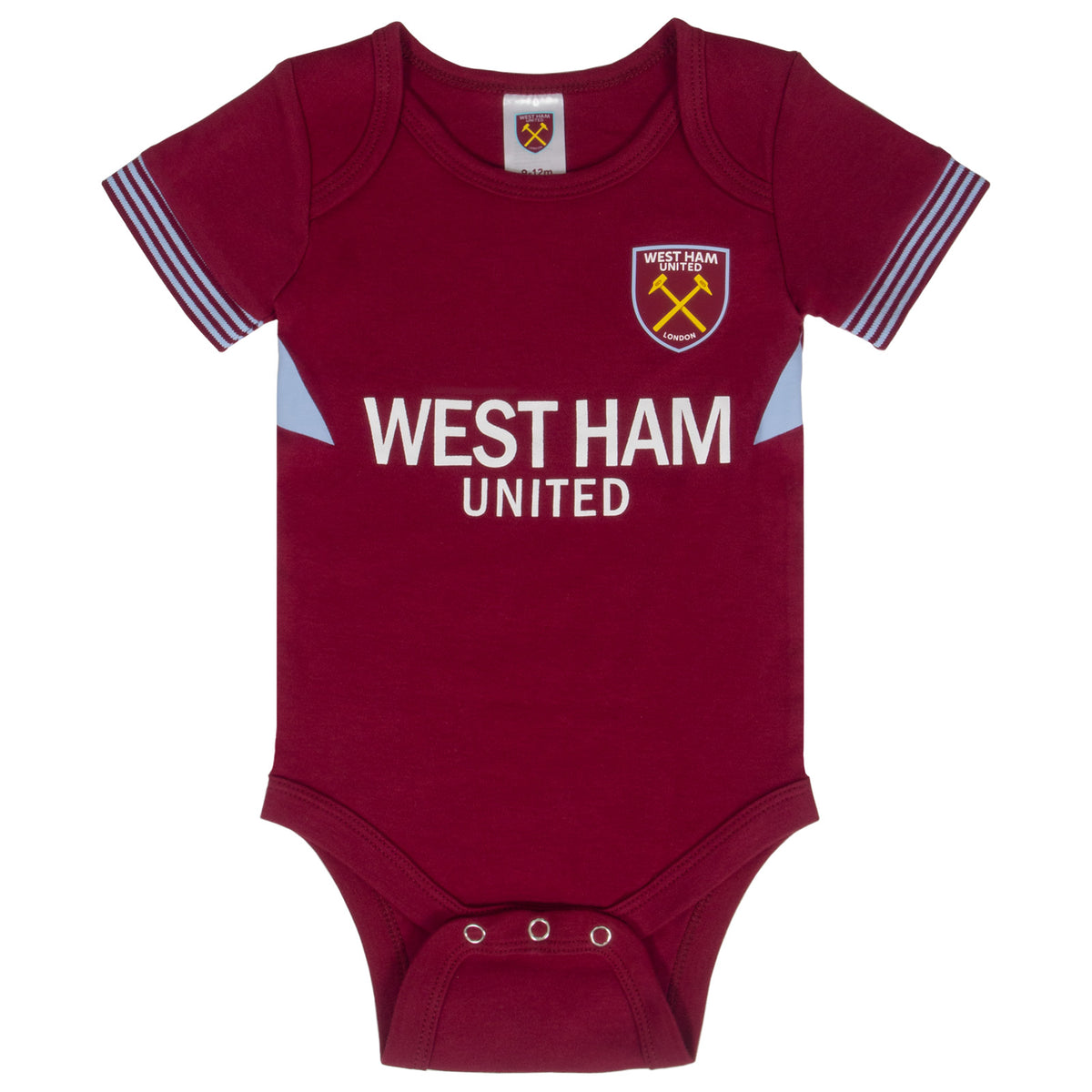 West Ham United FC baby 2pk bodysuit in claret & ecru