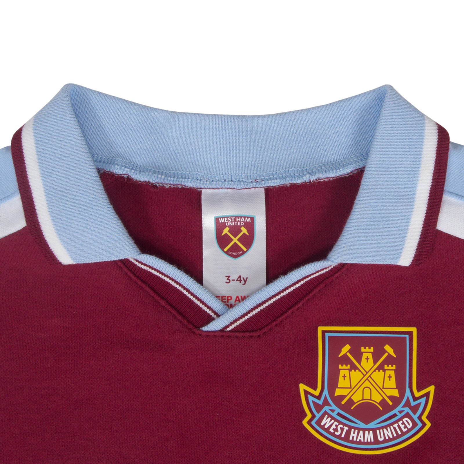 West Ham United FC baby t-shirt & shorts set in claret & blue