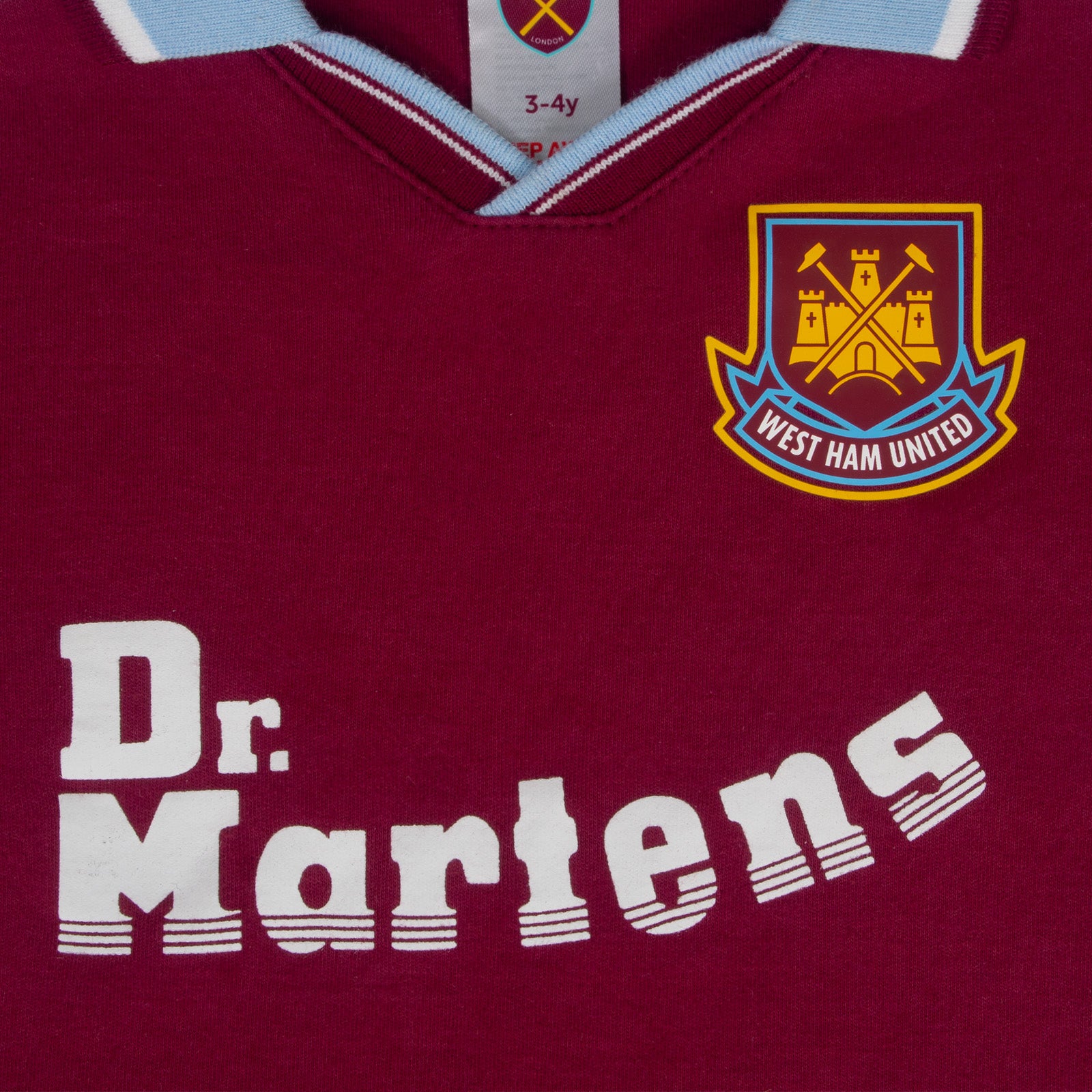 West Ham United FC baby t-shirt & shorts set in claret & blue