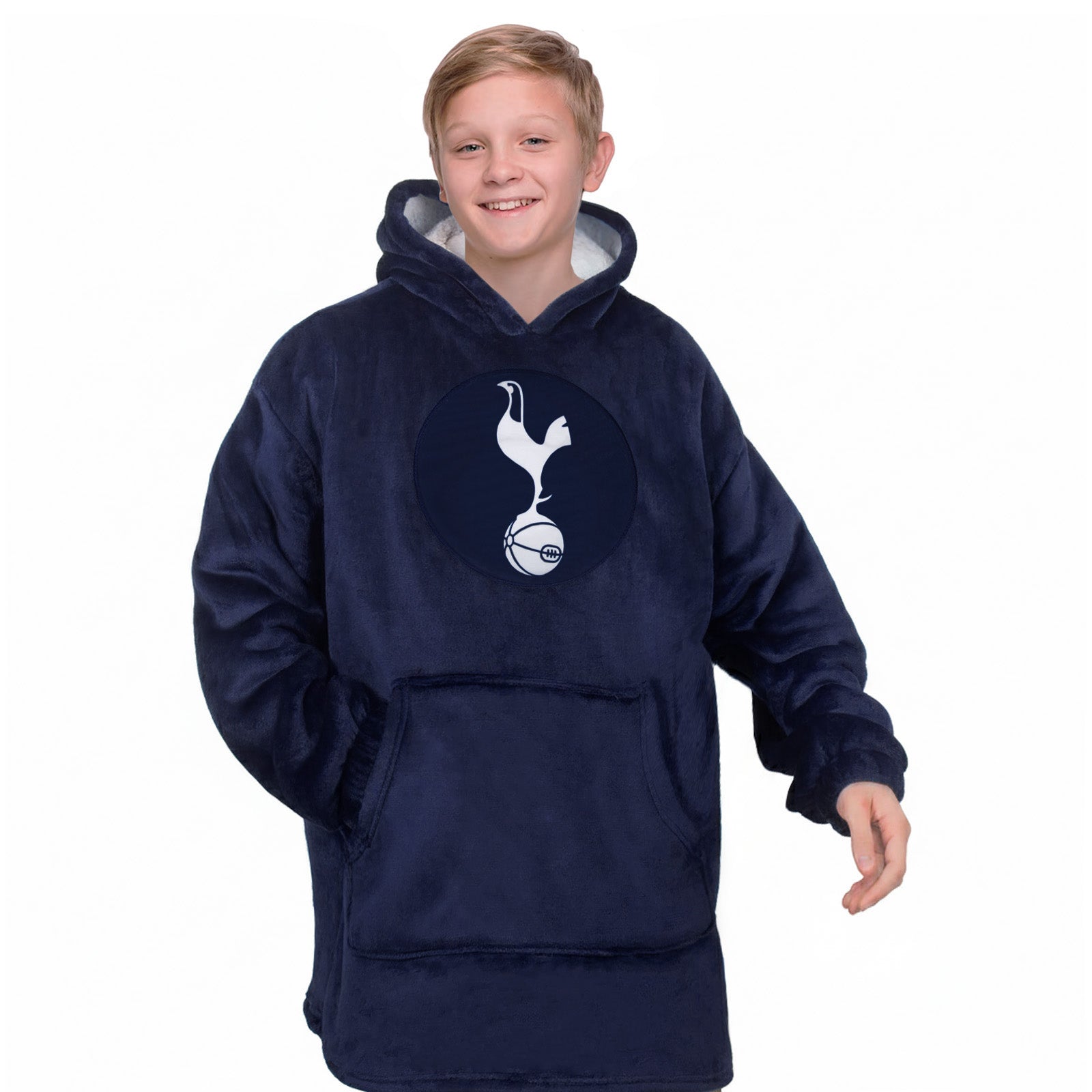 Spurs oversized hoodie blanket for kids in navy blue