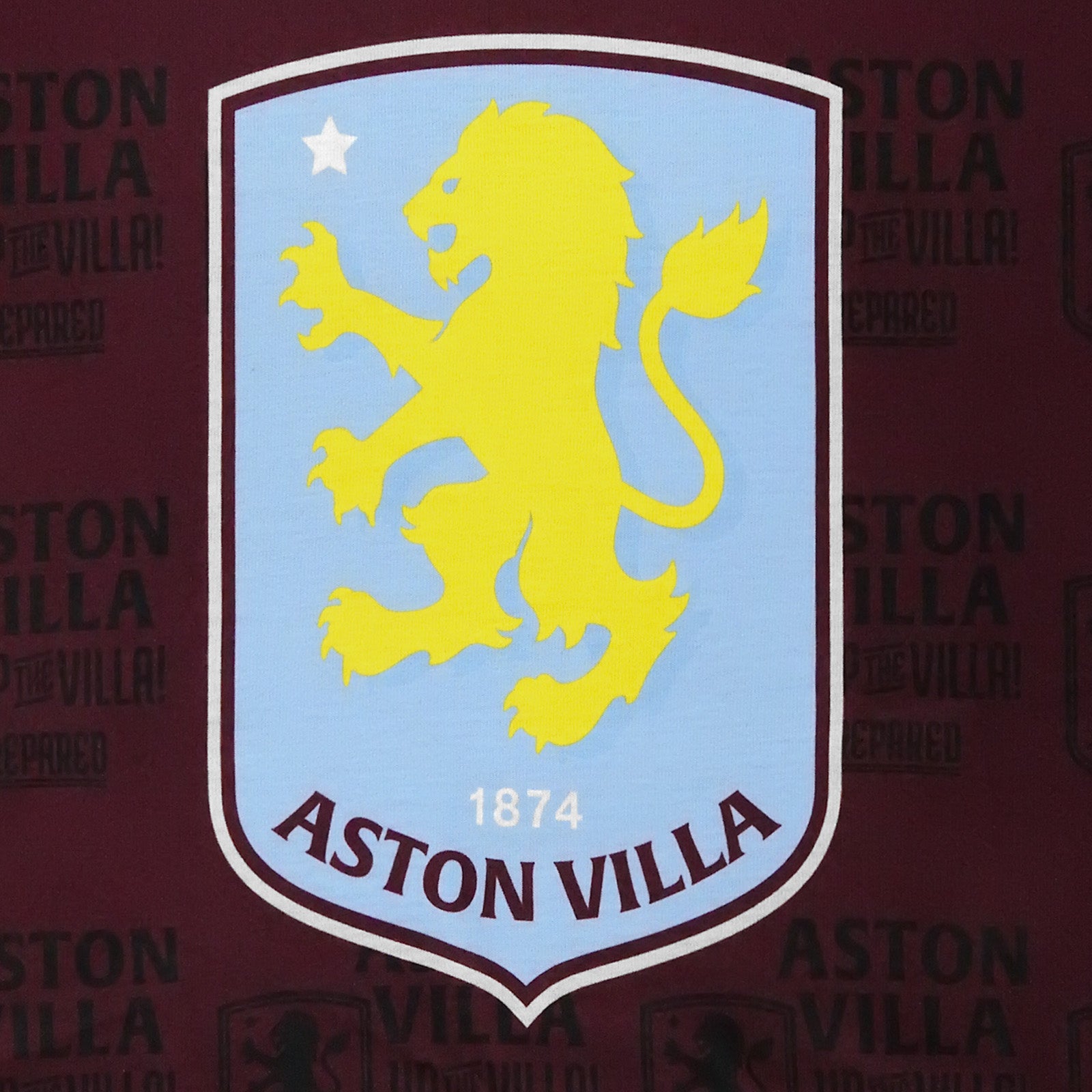 Aston Villa short pyjamas for kids in claret