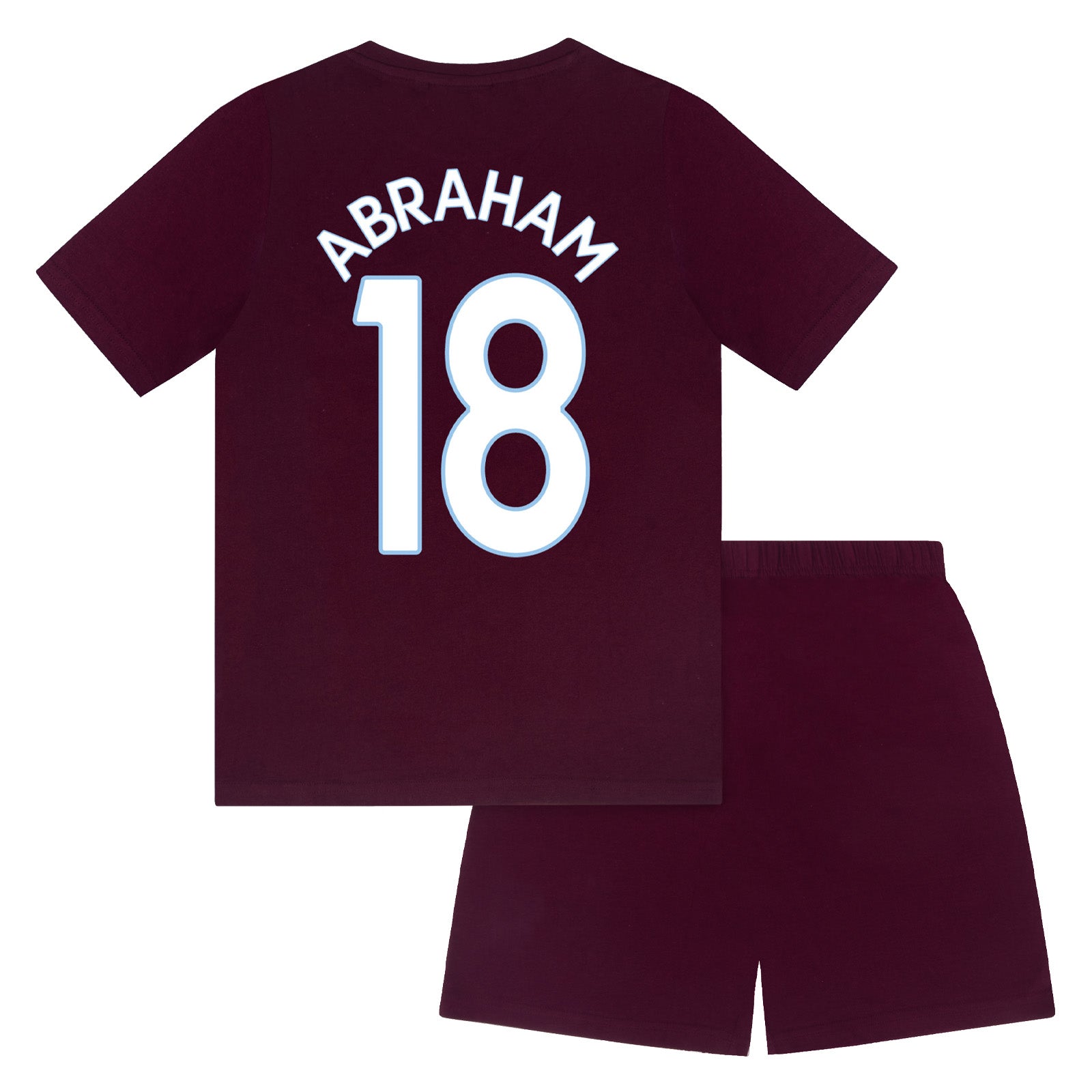 Aston Villa short pyjamas for kids in claret