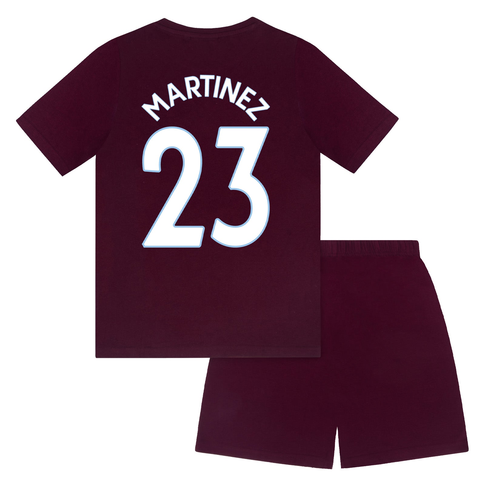 Aston Villa short pyjamas for kids in claret
