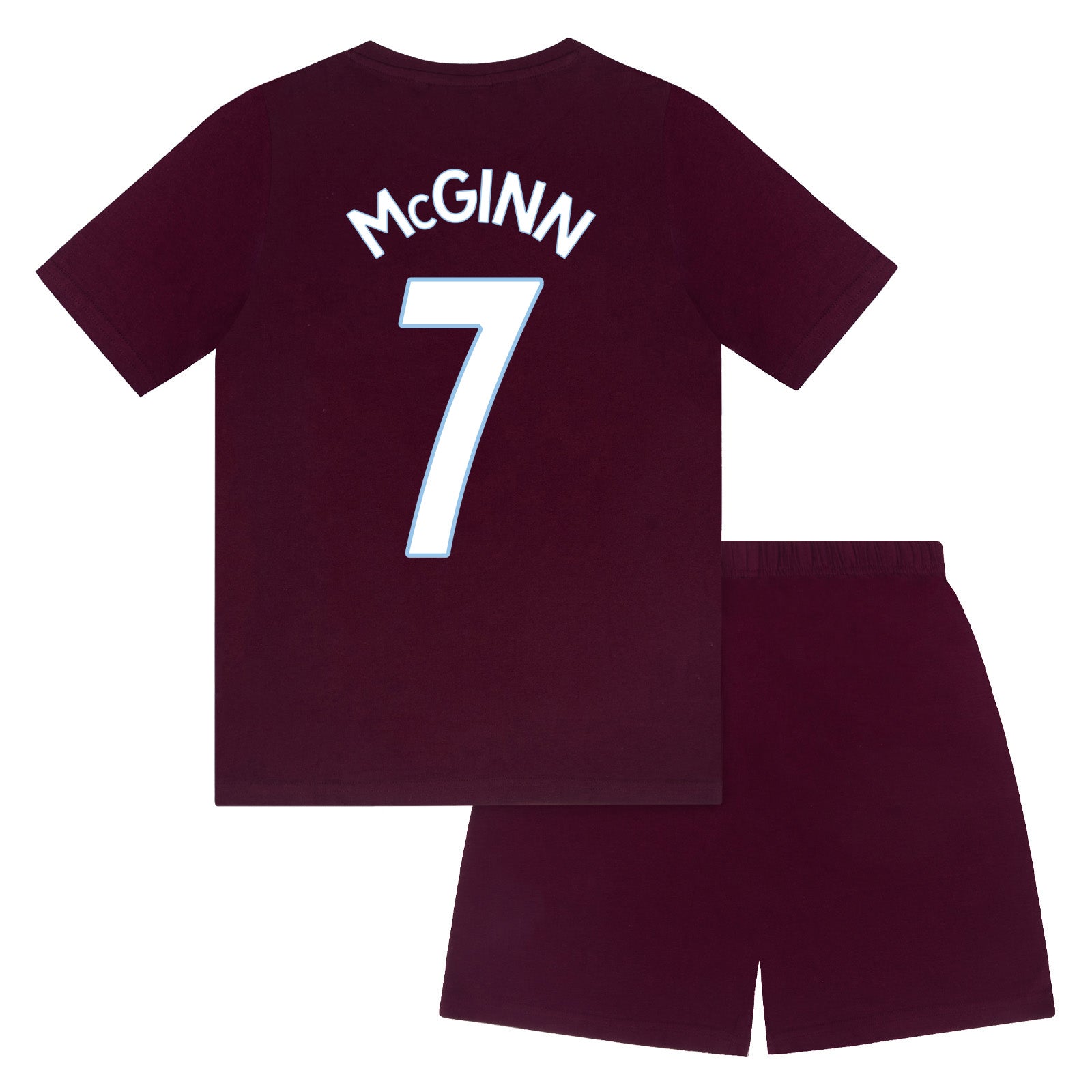 Aston Villa short pyjamas for kids in claret