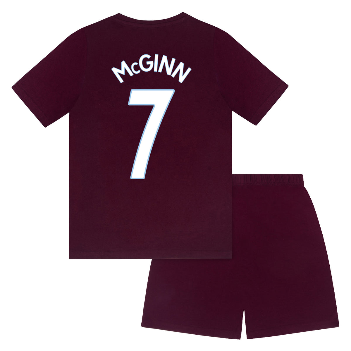 Aston Villa short pyjamas for kids in claret