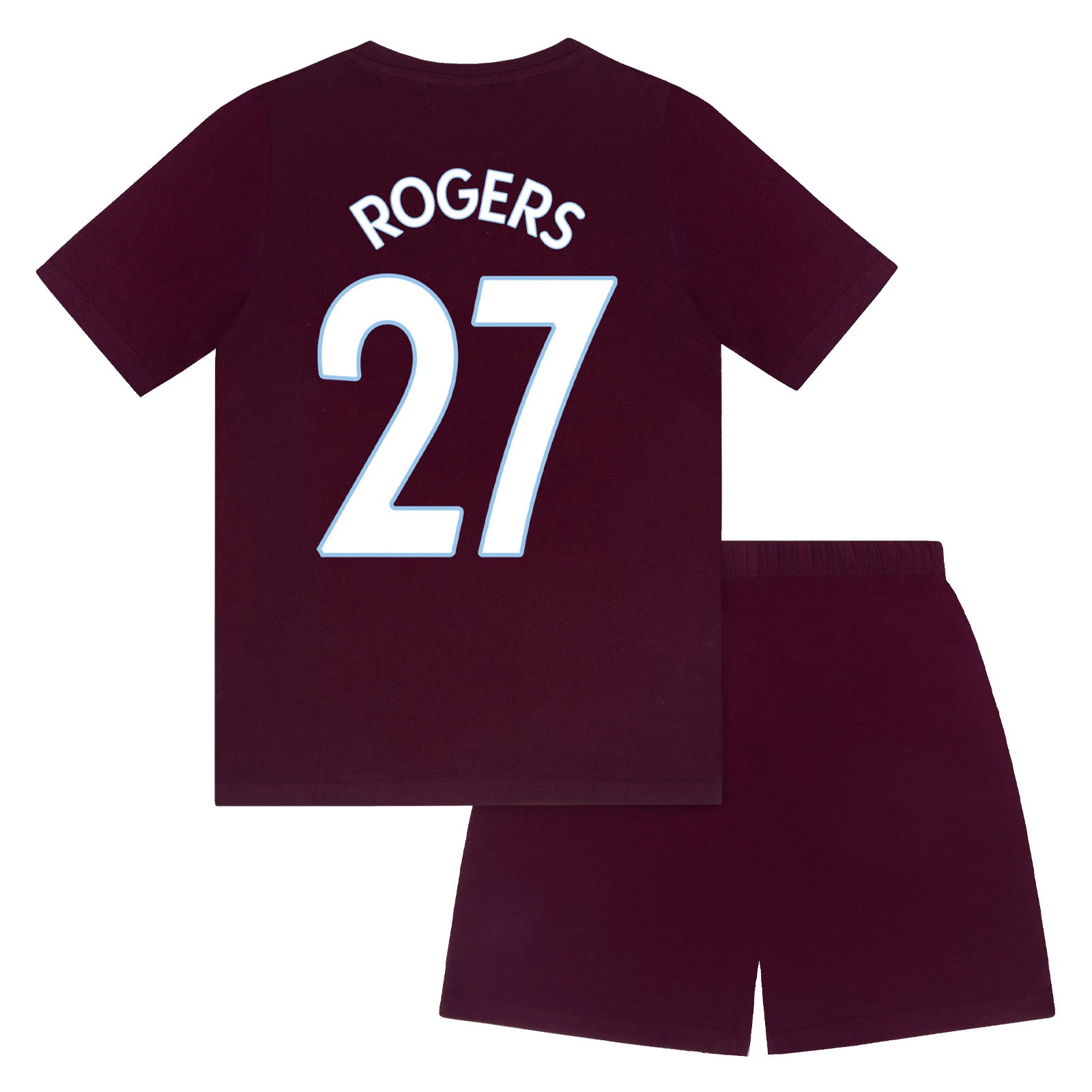 Aston Villa short pyjamas for kids in claret