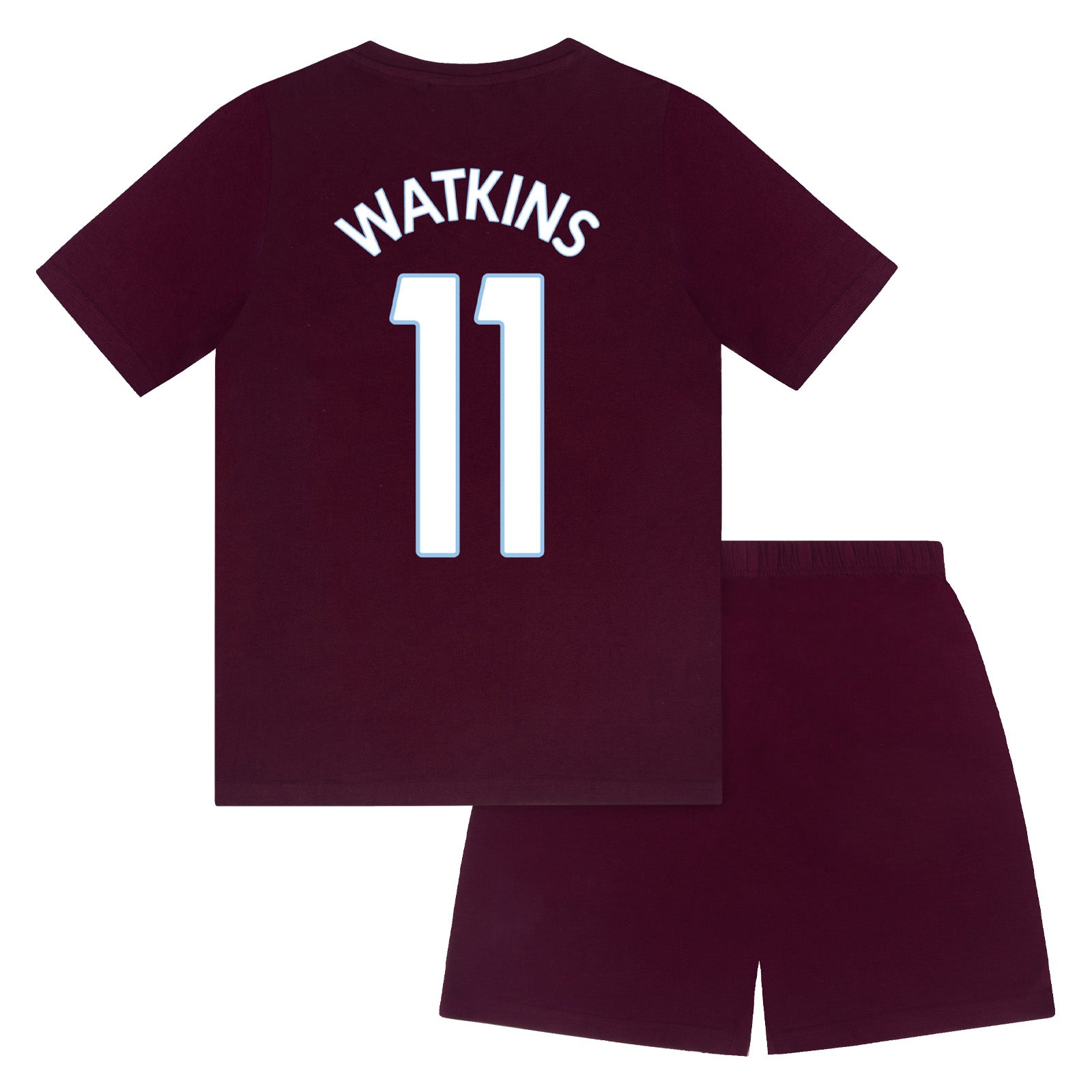 Aston Villa short pyjamas for kids in claret