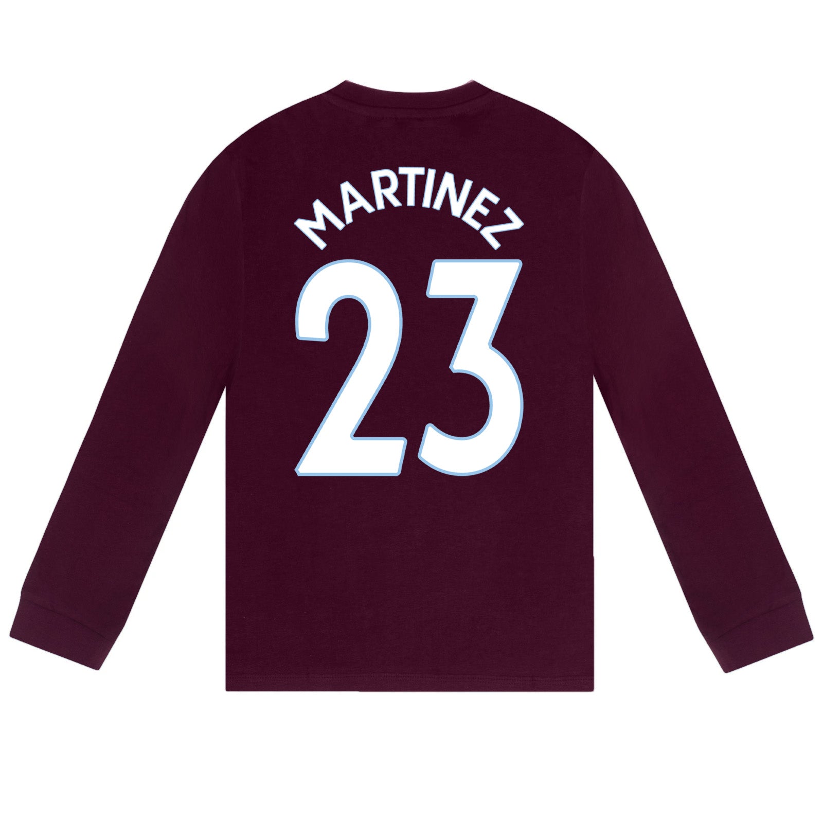 Aston Villa long pyjamas for kids in claret