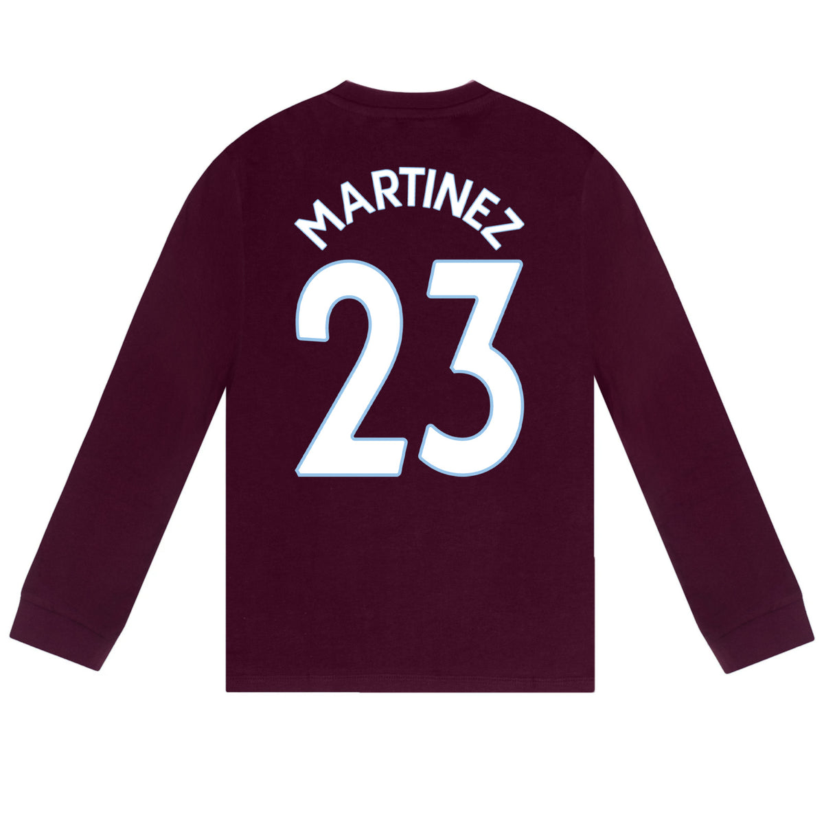 Aston Villa long pyjamas for kids in claret