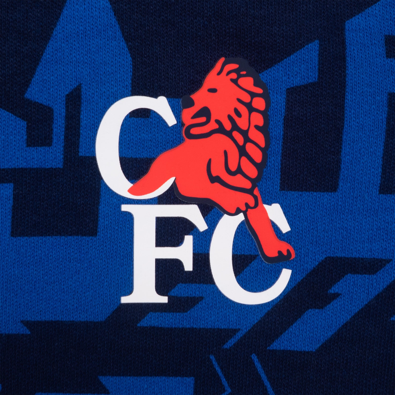 Chelsea FC baby sleepsuit in retro 1992 home kit colours