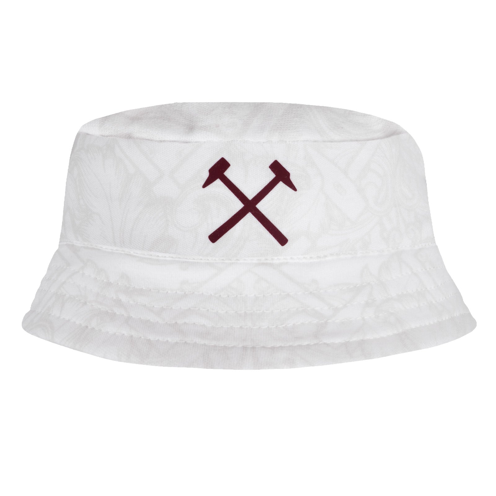 West Ham United FC baby romper and bucket hat set in white