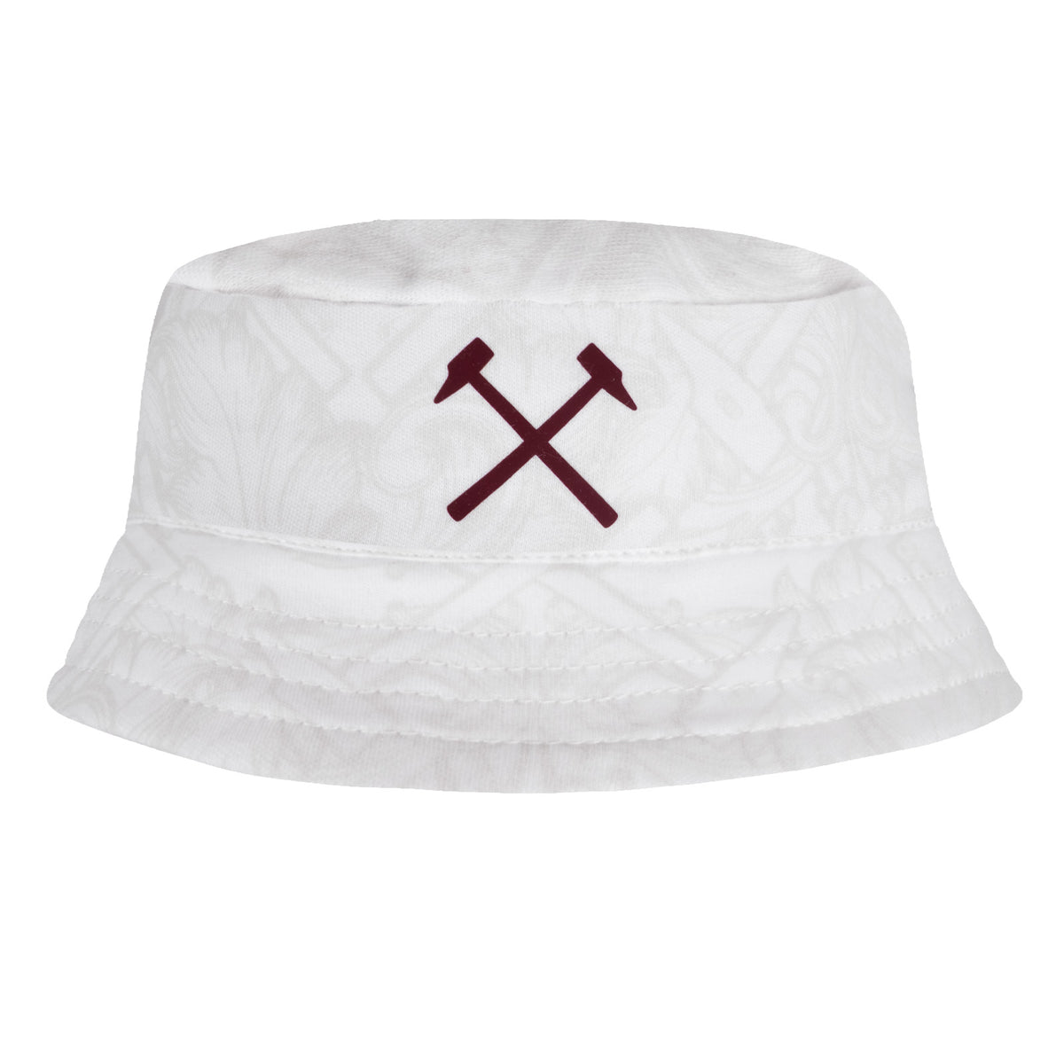 West Ham United FC baby romper and bucket hat set in white