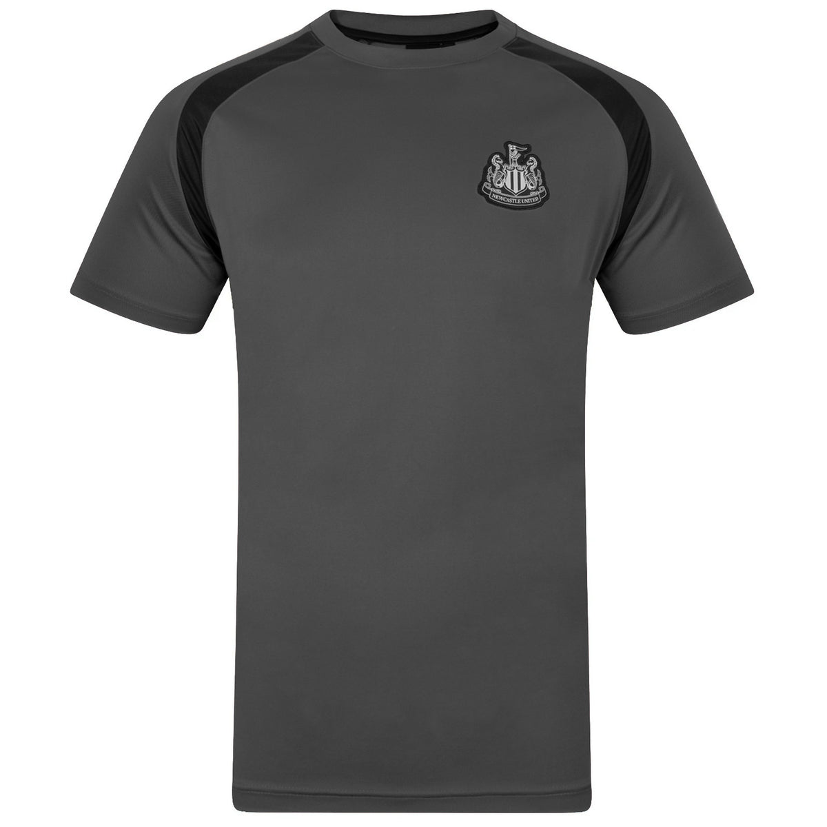 Newcastle United adults T-shirt in grey with club crest to chest.
