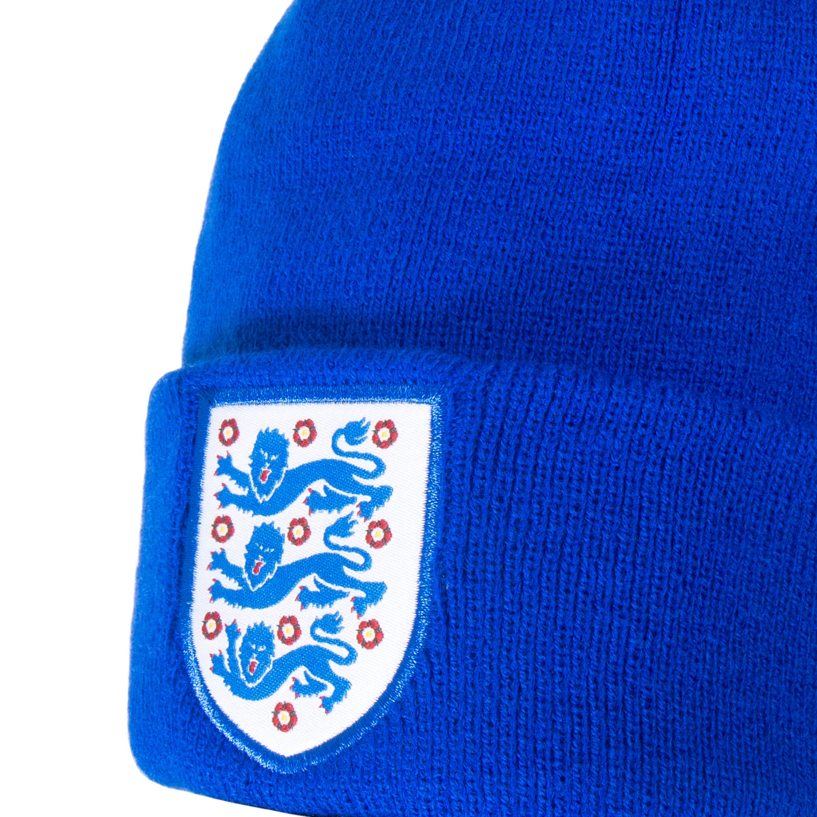 England knitted bobble hat royal blue