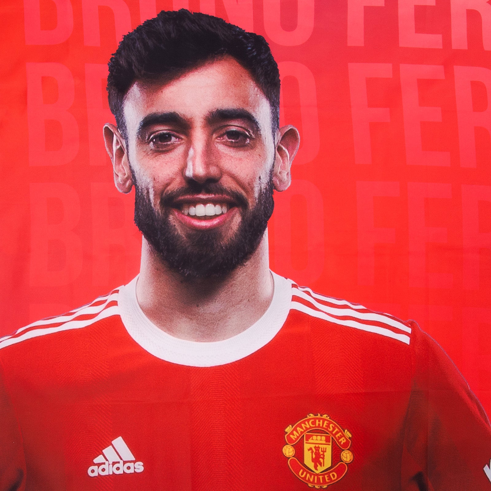 Manchester United 5ft x 3ft flag with Bruno Fernandes Graphic