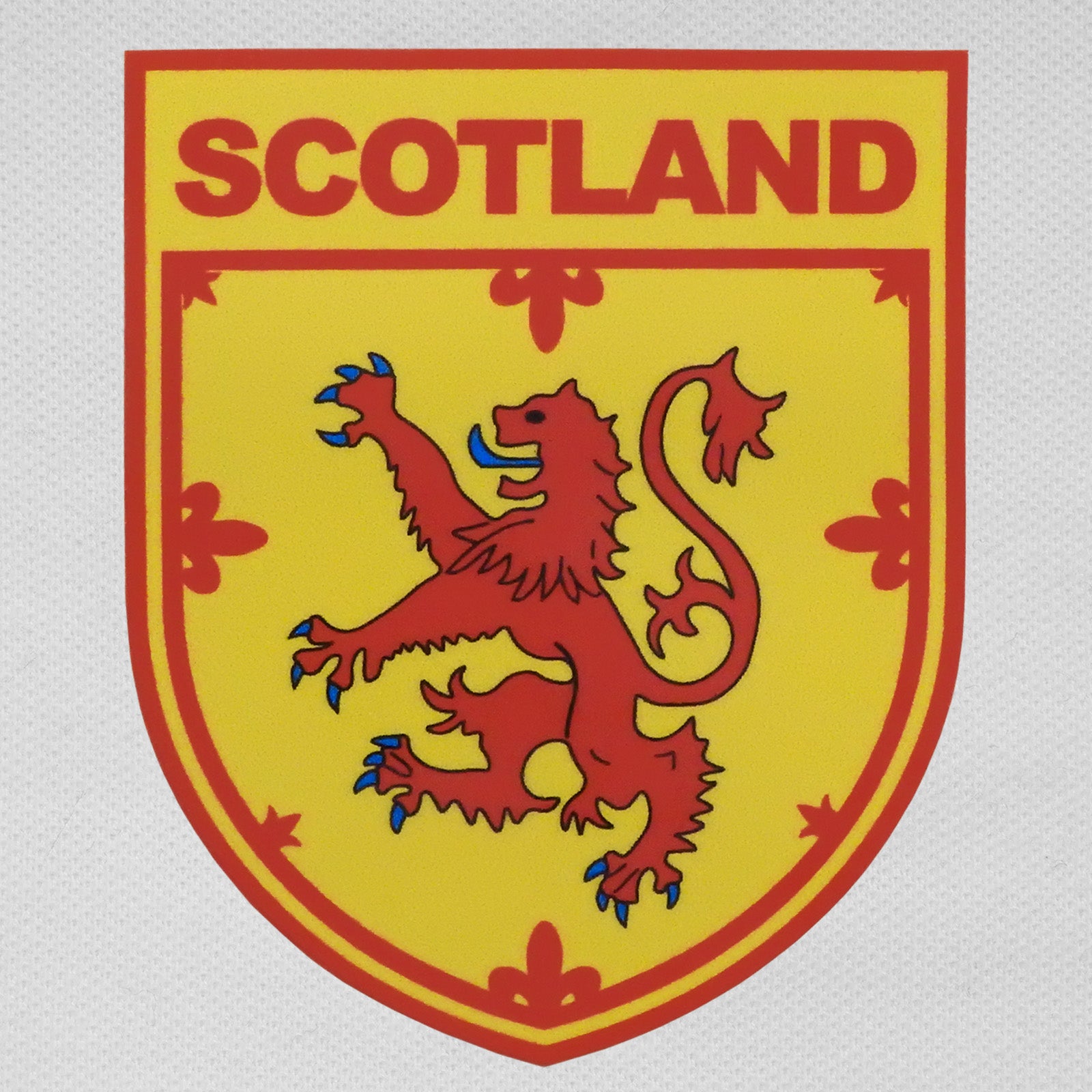 Scotland retro polo shirt in white with printed lion logo on the chest