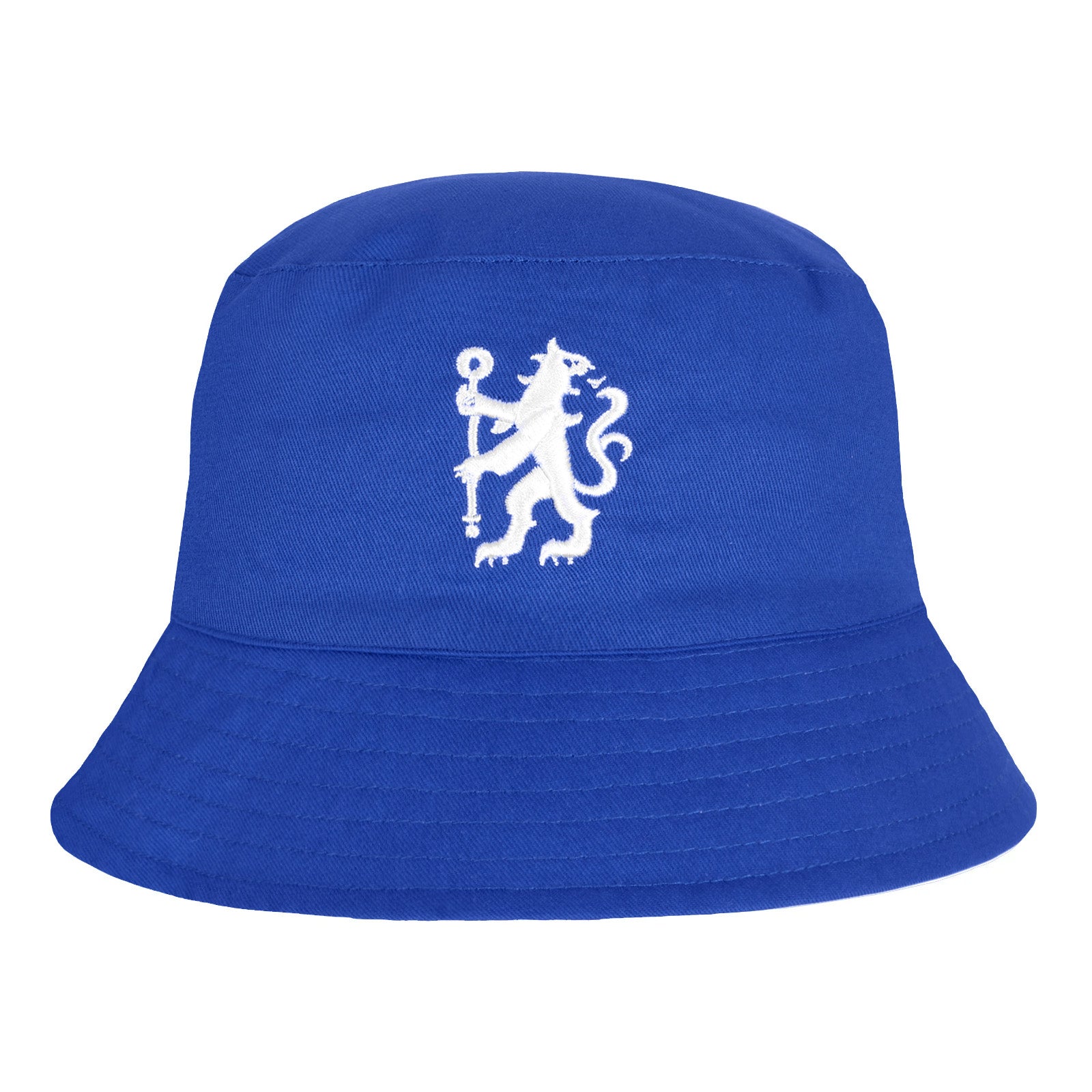 Chelsea reversible bucket hat in royal blue & white
