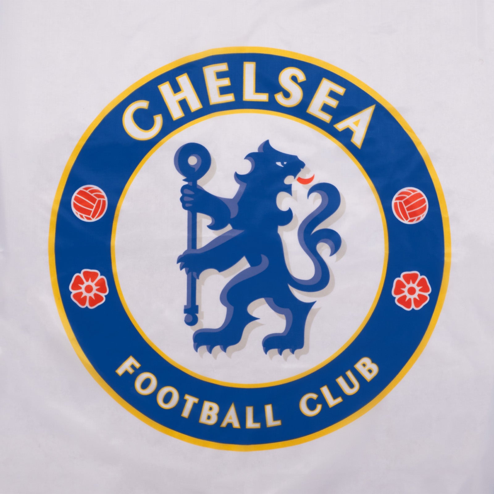 Chelsea 5ft by 3ft flag in royal blue and white with large club crest to the centre
