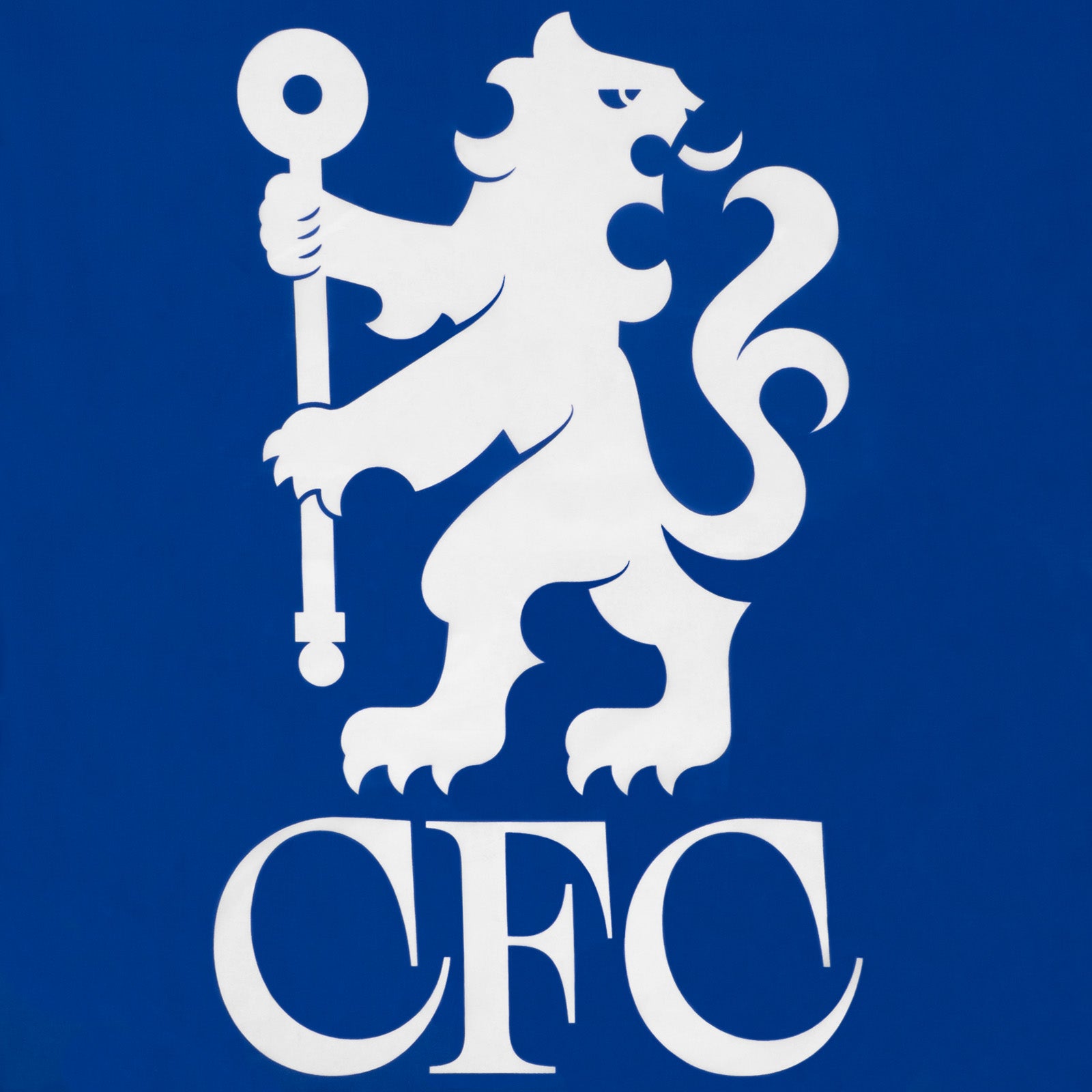 Chelsea 5ft by 3ft flag in royal blue with large club lion logo to the centre