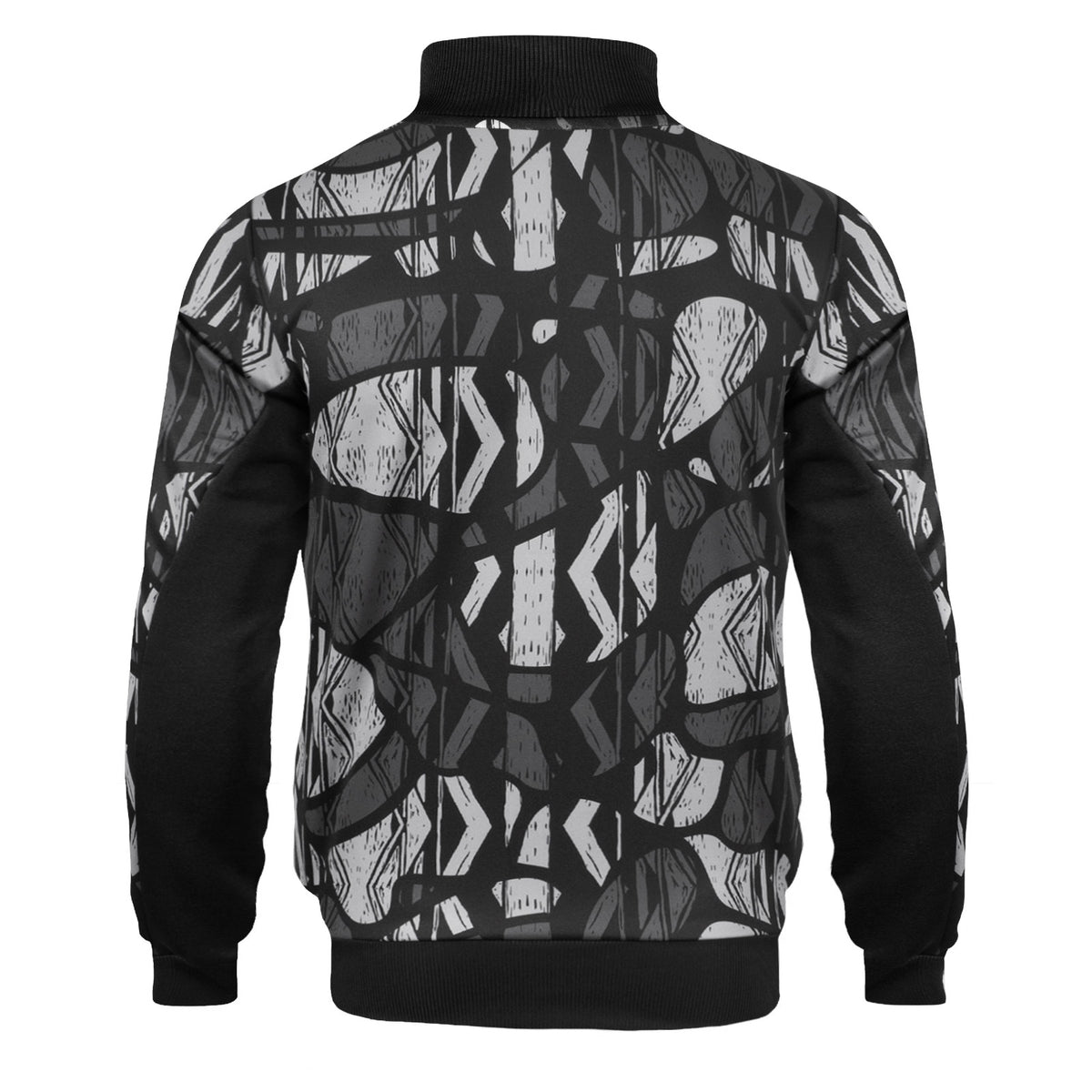 Arsenal adults track jacket in black and grey graphic design with club crest to chest