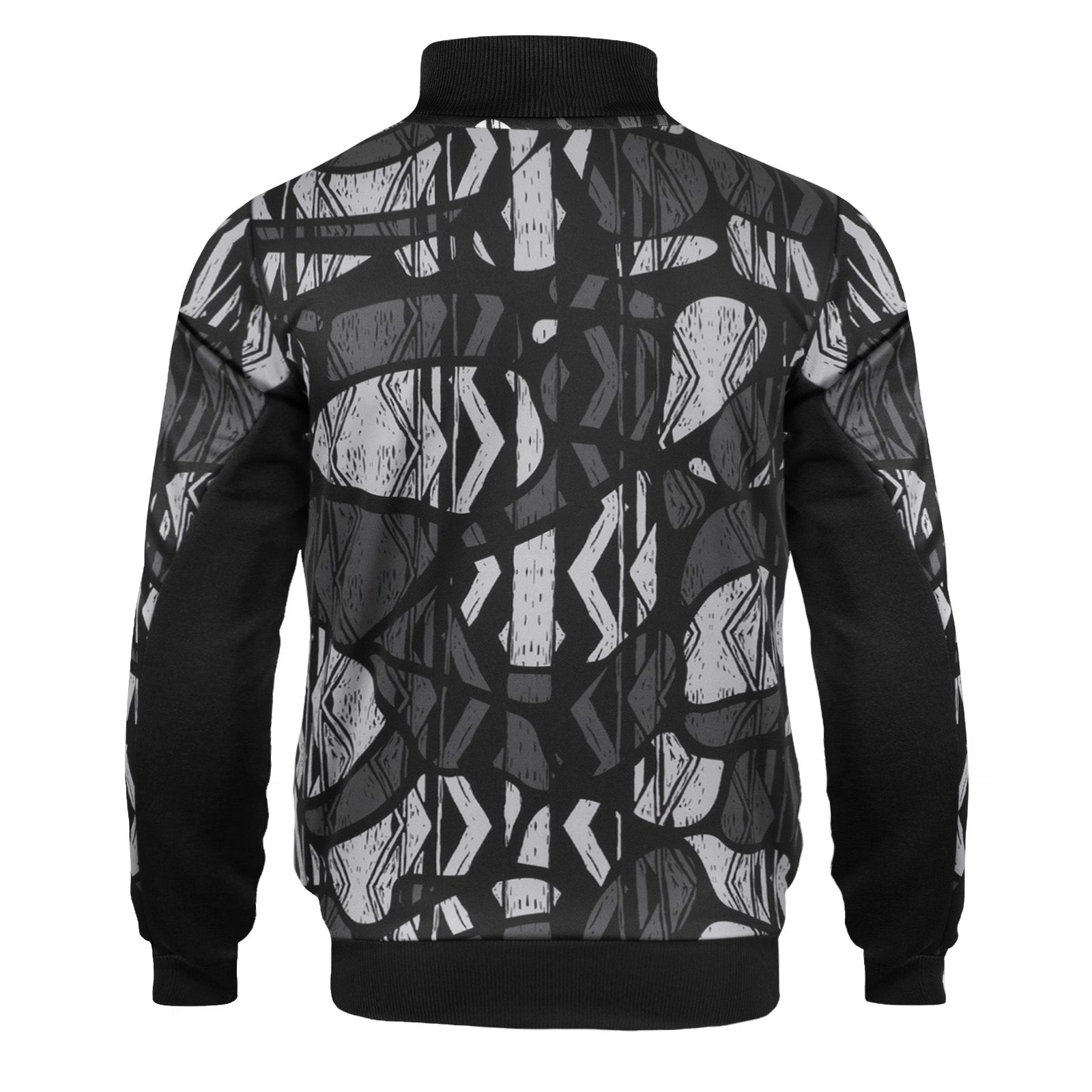 Arsenal adults track jacket in black and grey graphic design with club crest to chest