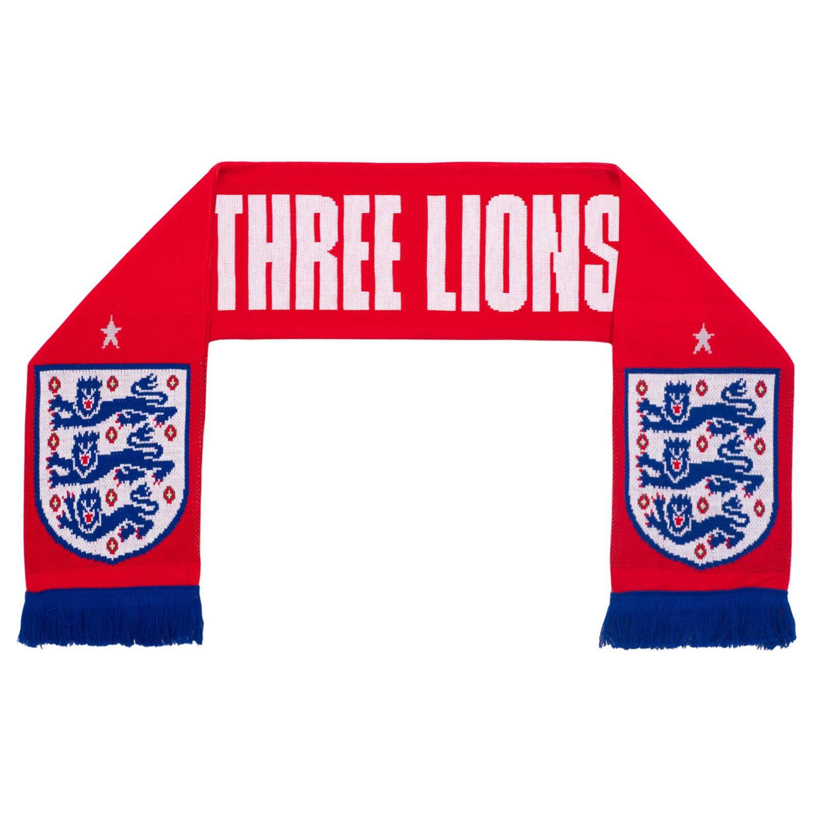 England knitted jacquard scarf red