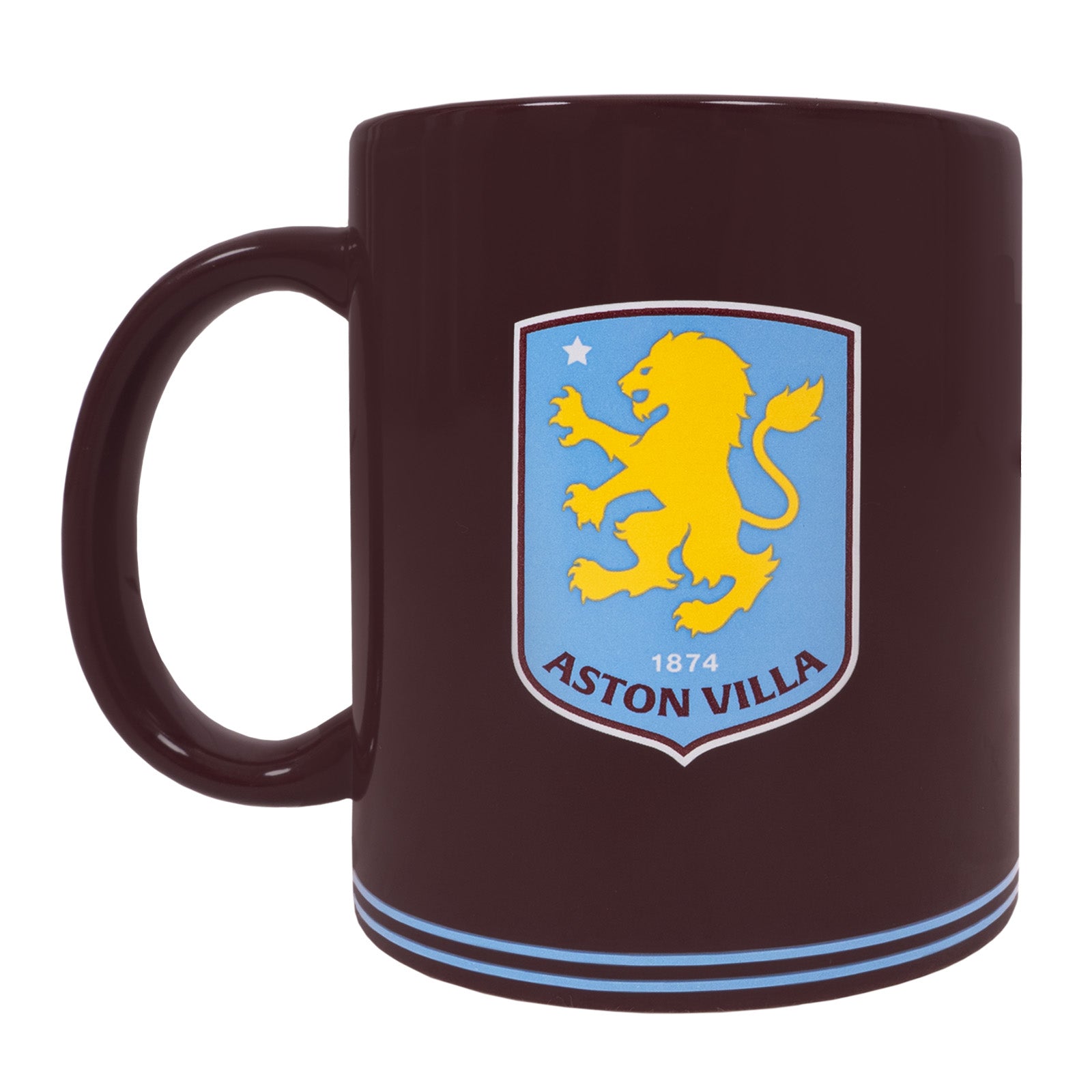 Aston Villa Mug in claret featuring the club crest and "Up the Villa" text to the sides