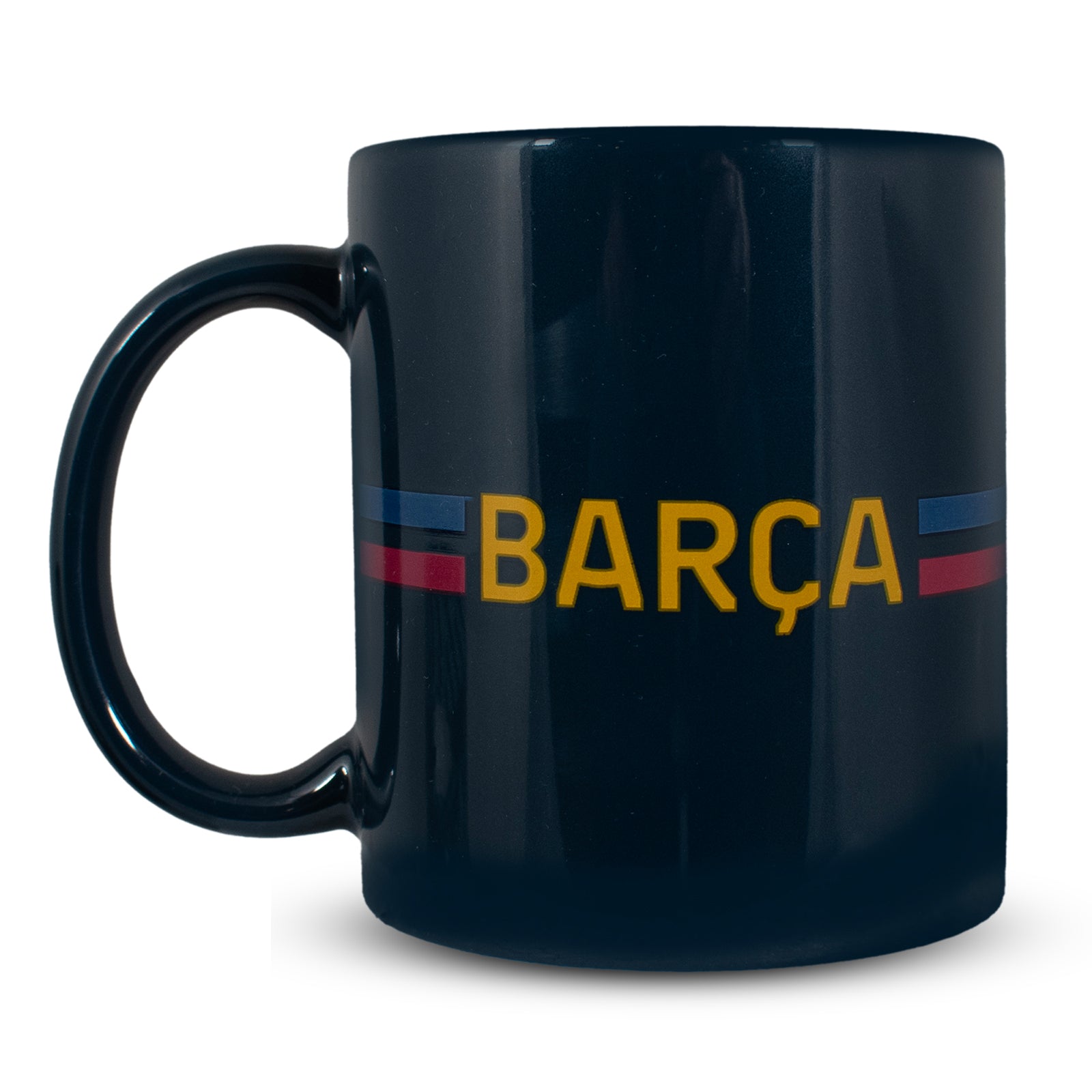 FC Barcelona Mug in blue featuring the club crest and "Barca" text to the sides