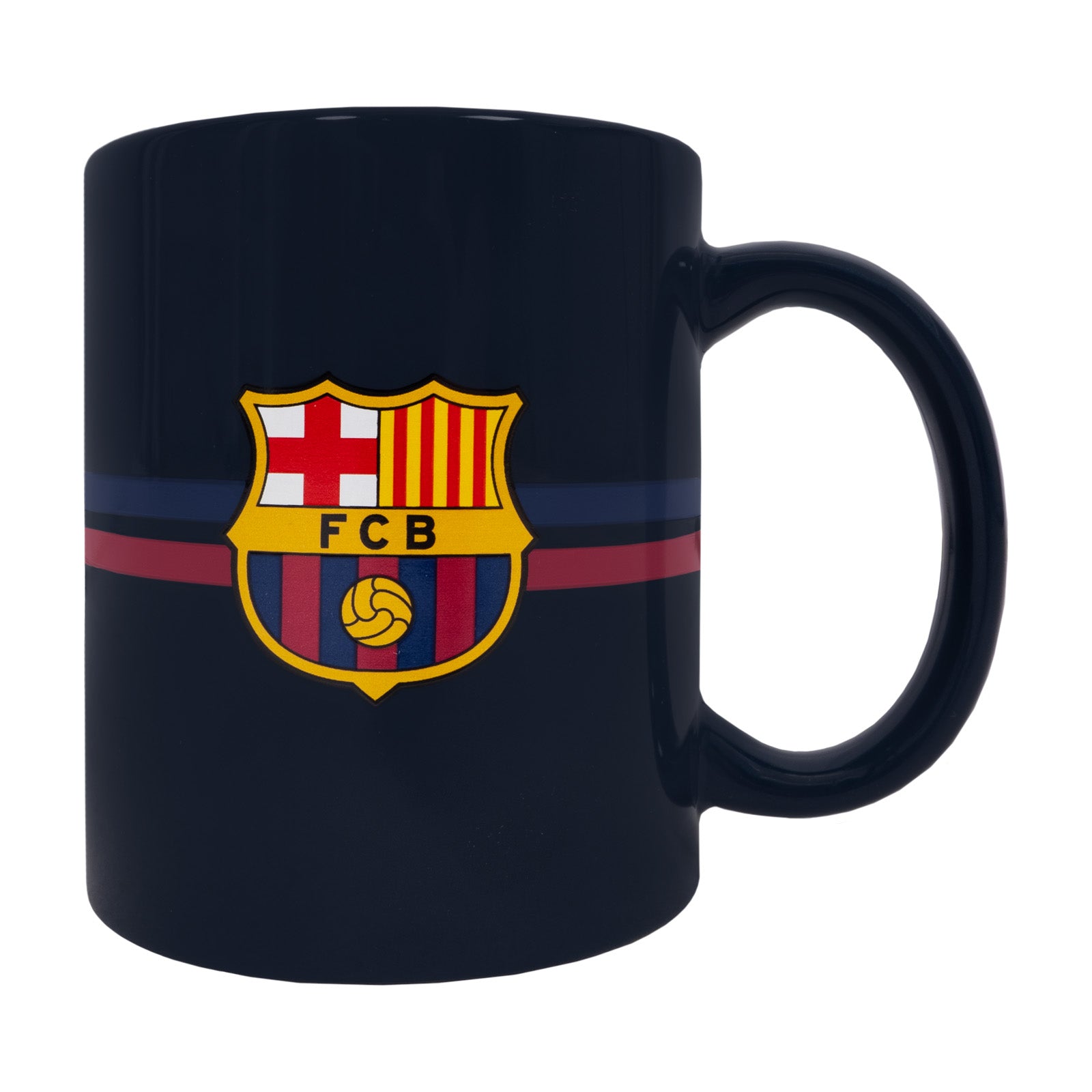 FC Barcelona Mug in blue featuring the club crest and "Barca" text to the sides