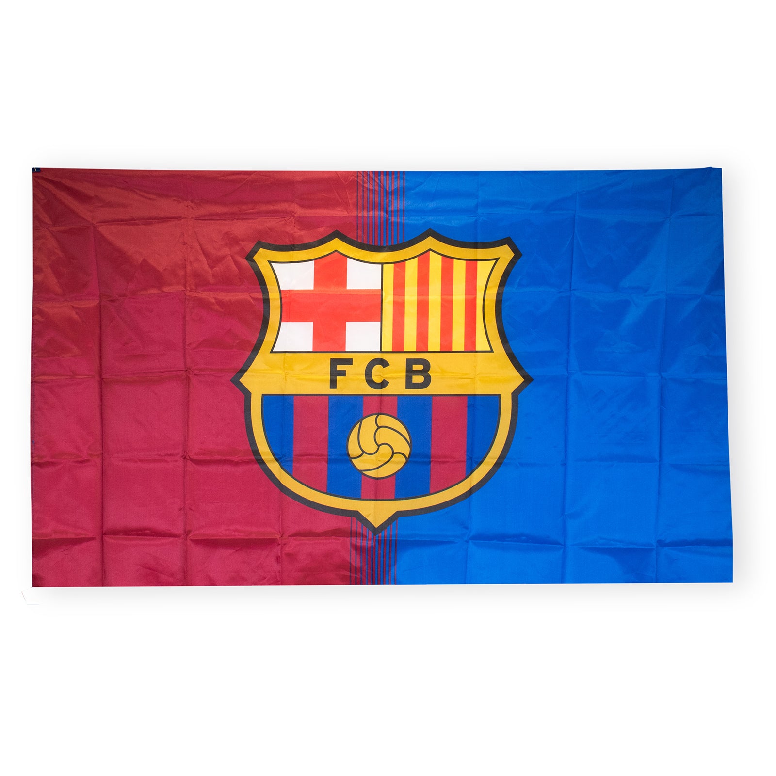 FC Barcelona 5ft x 3ft flag in claret and blue with large club crest to the centre