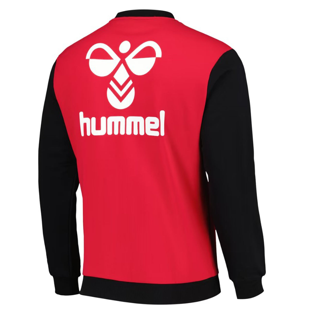 Sunderland AFC crew neck sweatshirt in red, with black sleeves. Features retro club crest to the chest.