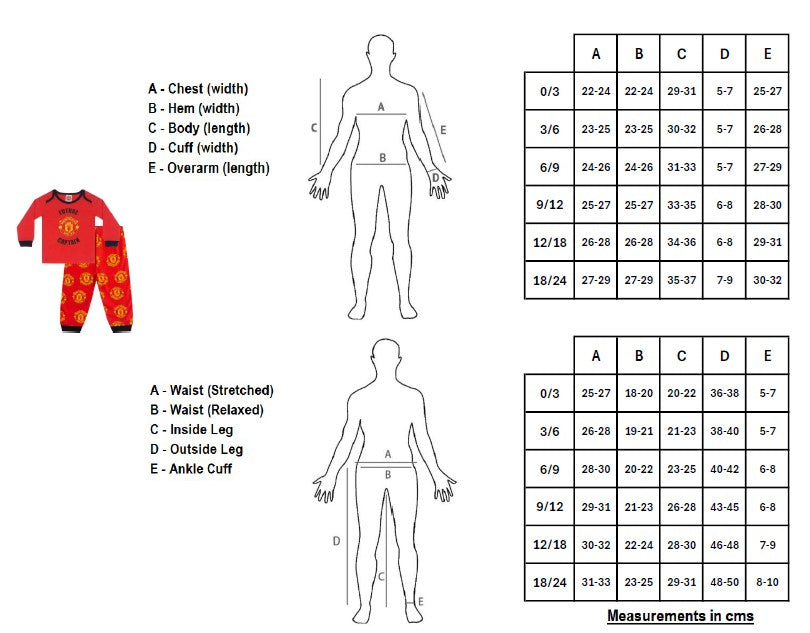Manchester United Pyjamas for Baby in Red
