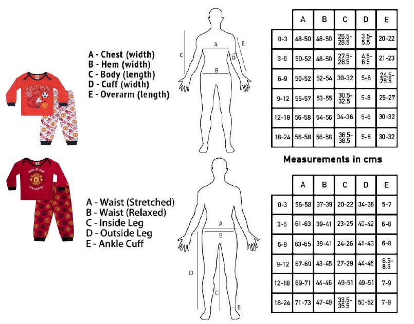 Manchester United Pyjamas for Baby in Red & White