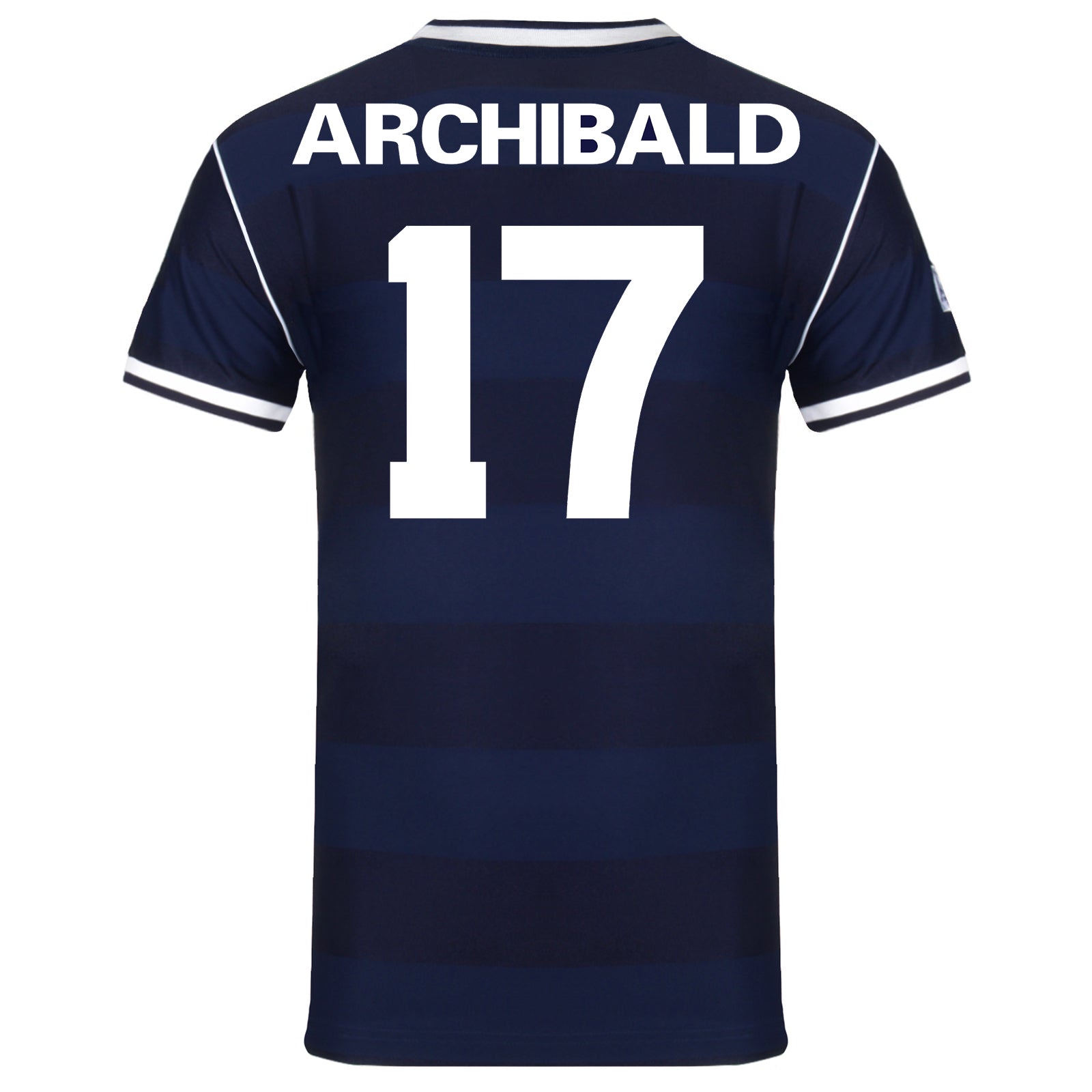 Scotland retro 1986 football shirt. Replica shirt in navy blue with crest to chest