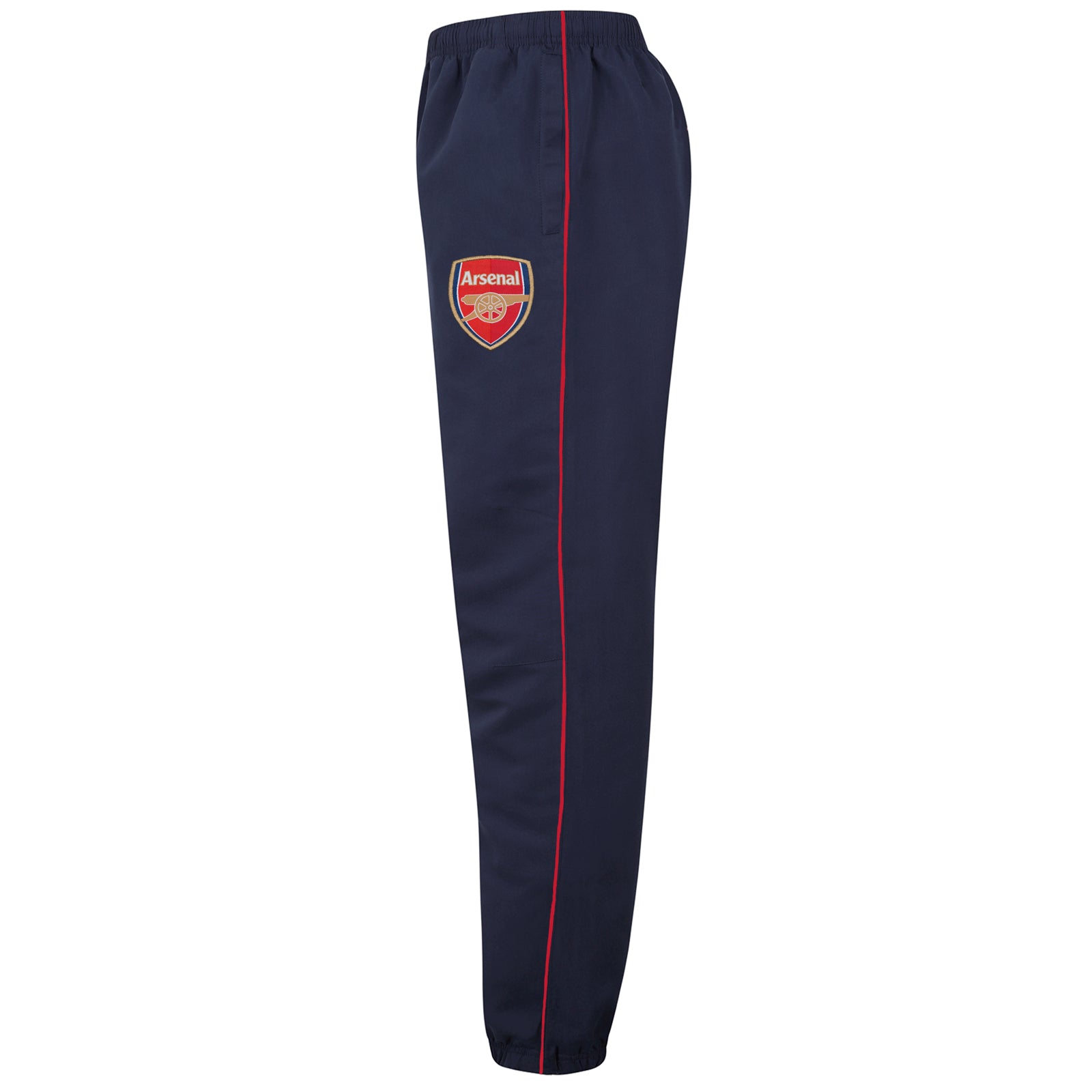 Arsenal kids tracksuit in red & navy stripe with club crest to chest and left thigh