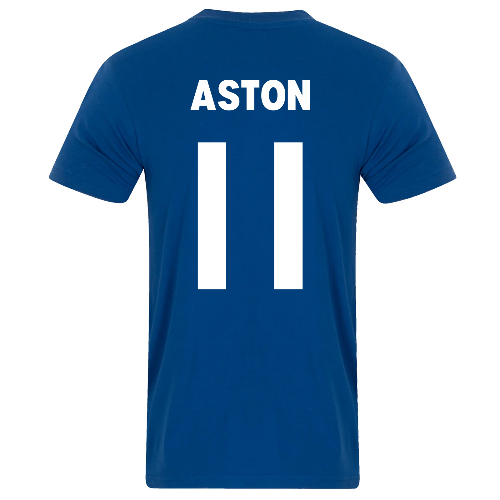 Man Utd T-shirt for men in blue featuring Manchester 68 crest to front