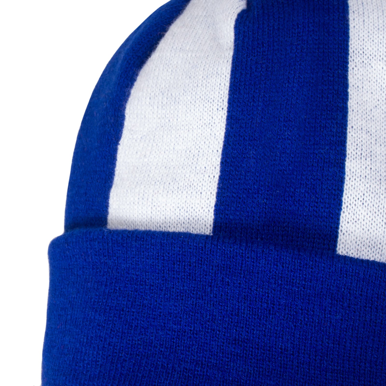 Sheffield Wednesday retro knitted bobble hat in blue & white