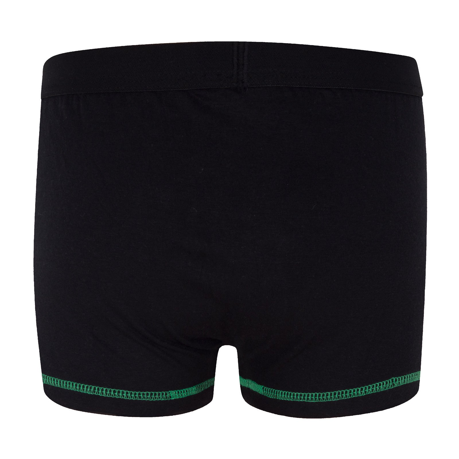 Celtic boxer shorts for boys in black, green & grey