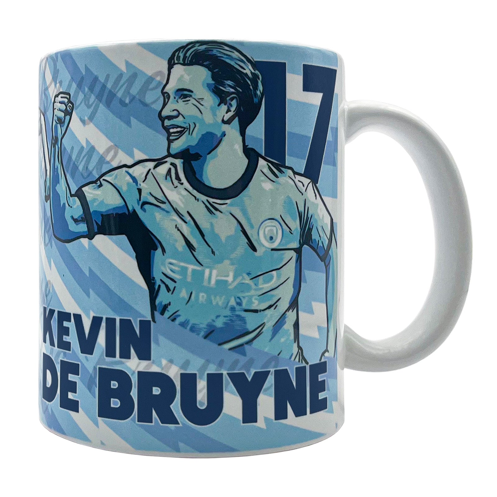 Manchester City legends De Bruyne mug in blue