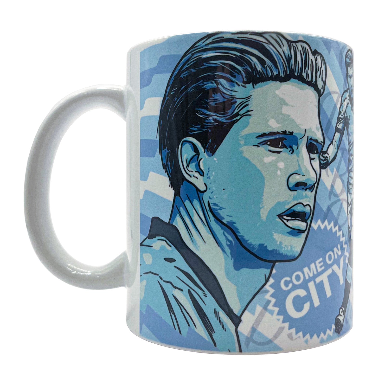 Manchester City legends De Bruyne mug in blue