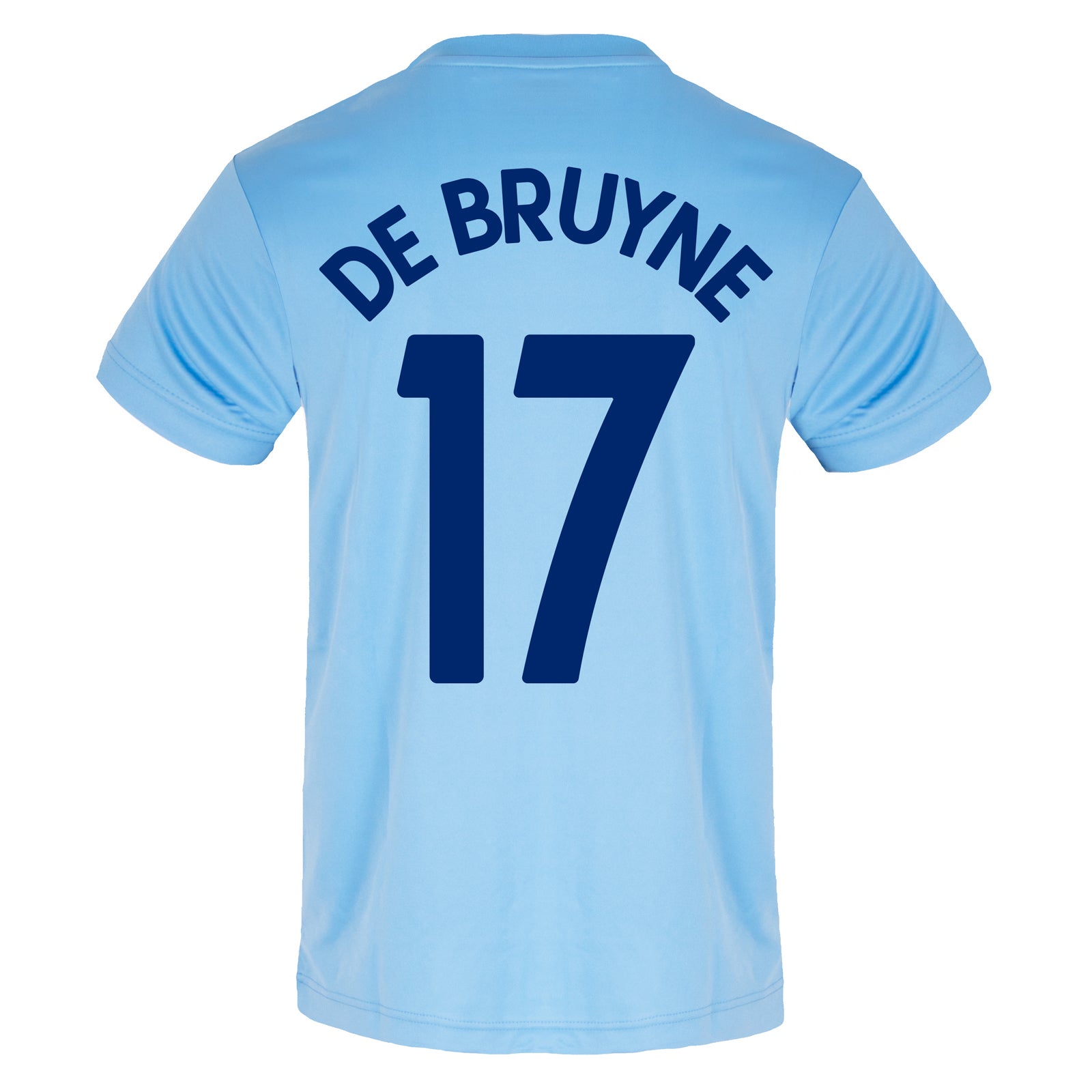 Man City adults T-shirt in sky blue with club crest to chest.