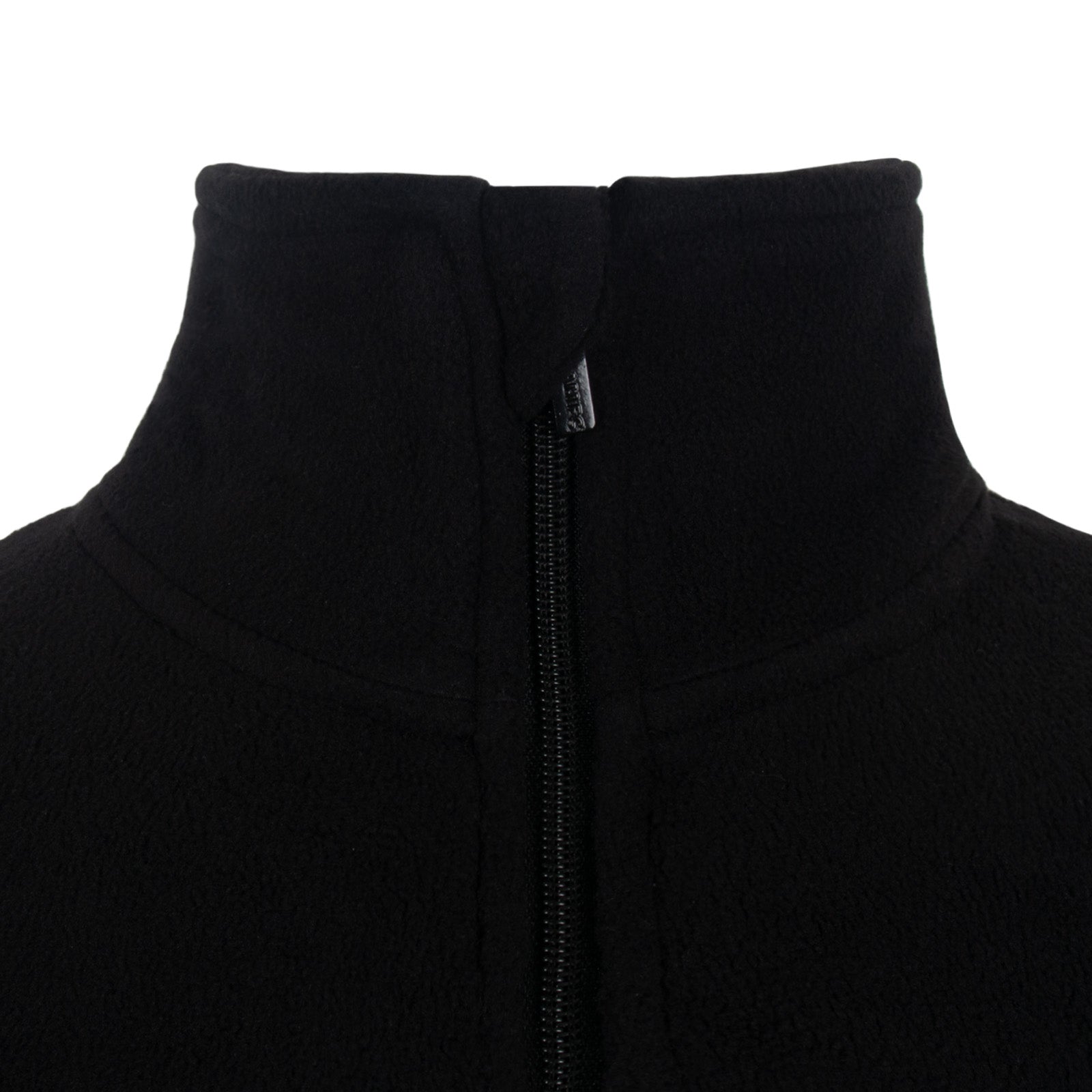 Fulham adults microfleece jacket in black with a woven club crest to chest.
