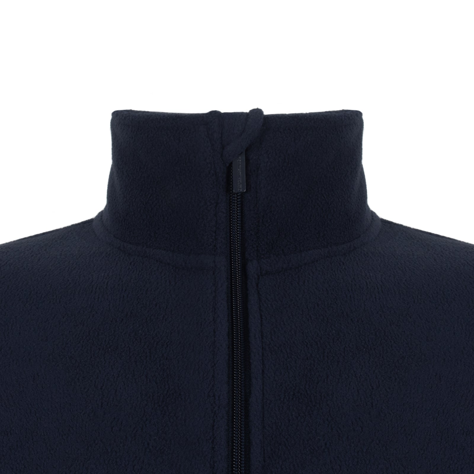 Chelsea adults microfleece jacket in navy with a woven club crest to chest.