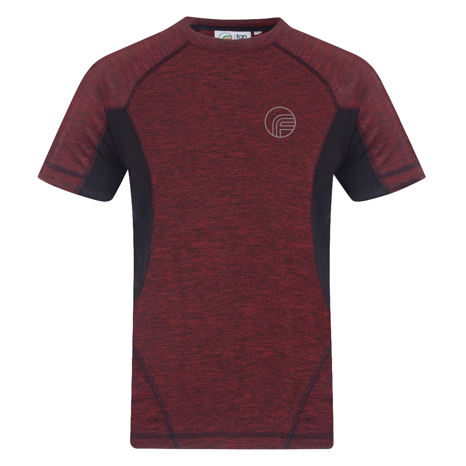 Fan Originals training T-shirt for men in black with reflective logo print to chest.