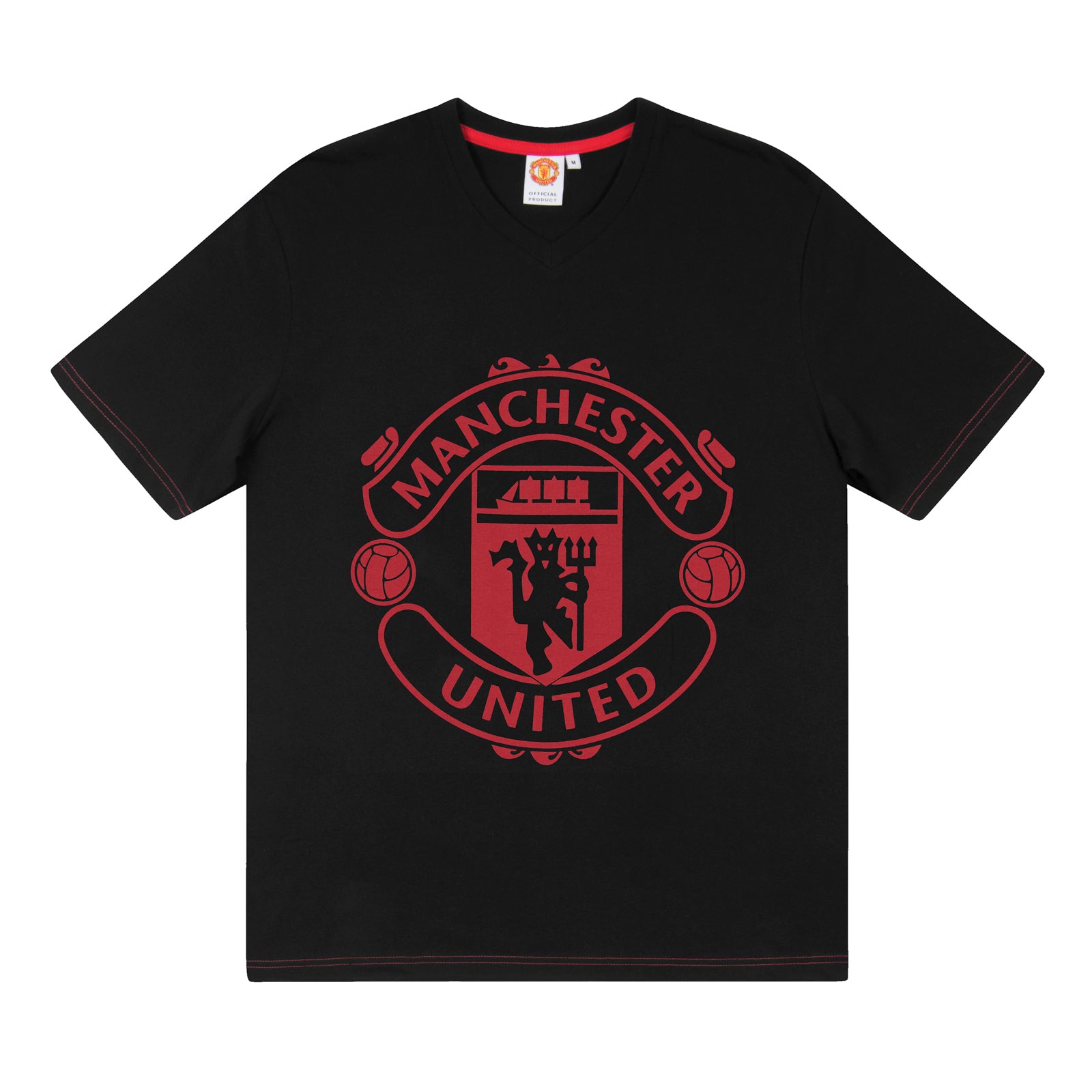 Manchester United short pyjamas for adults in black