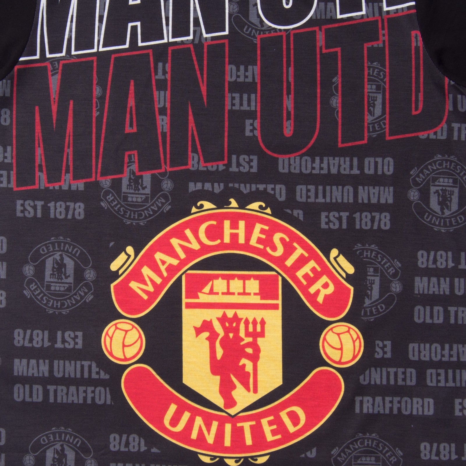 Manchester United short pyjamas for kids in black